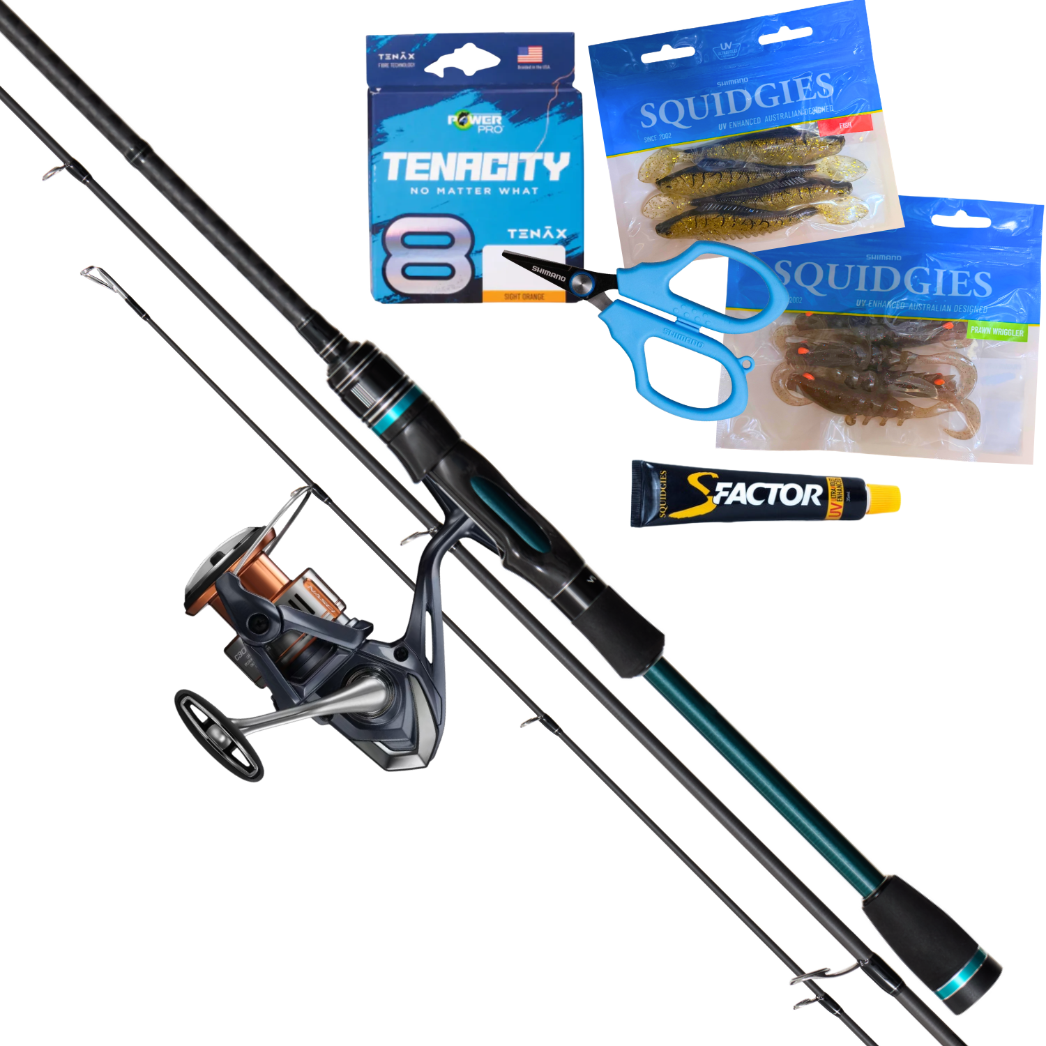 Shimano Sakana IV & Nasci Medium Estuary Spinning Fishing Combo