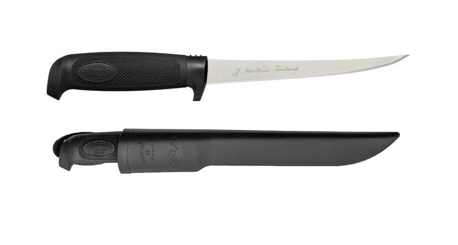 Marttiini F Basic Black Fillet Knife with Sheath-Otto's  Tackle World