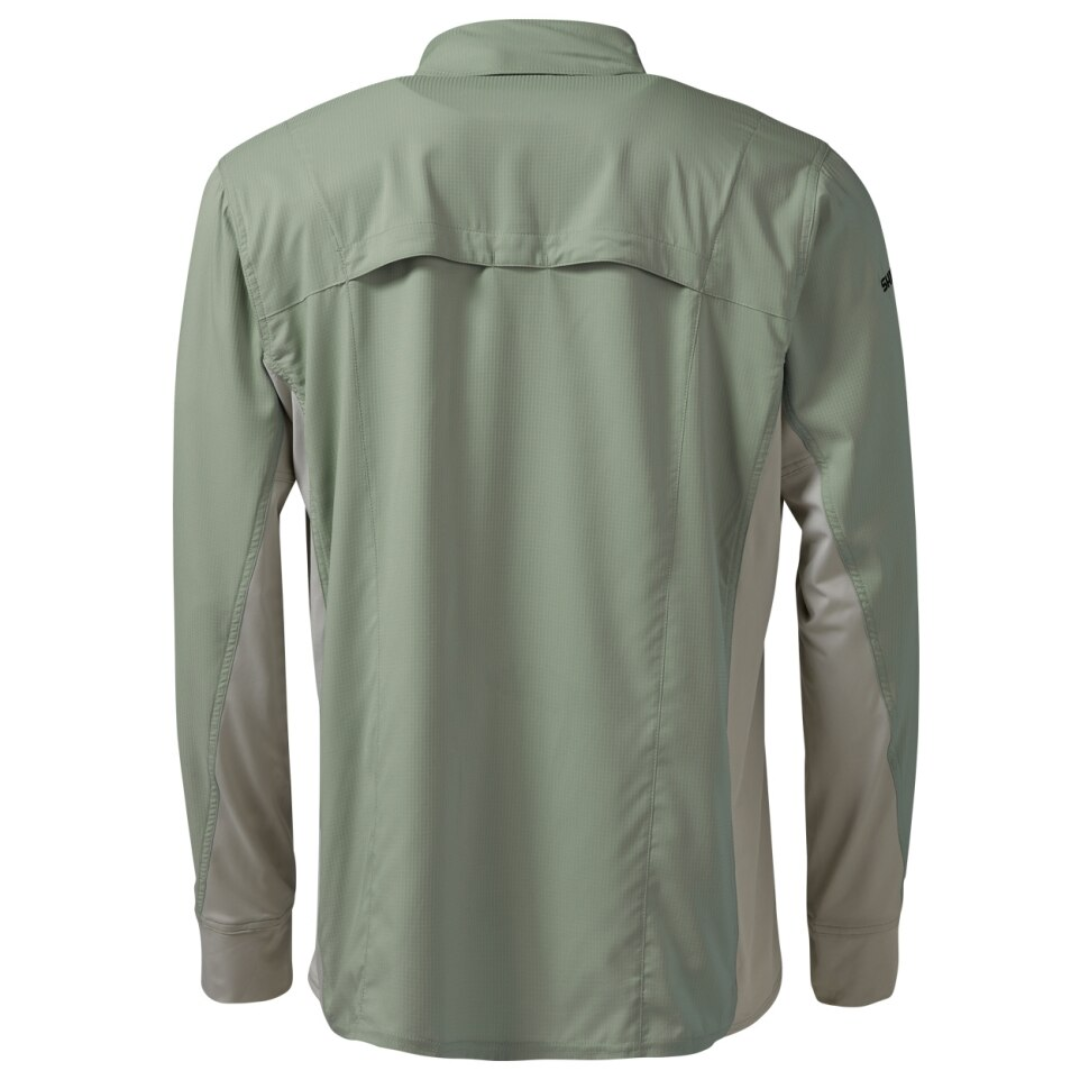 Shimano Pro Stretch Vented Long Sleeve Seafoam  Fishing Shirt Men's