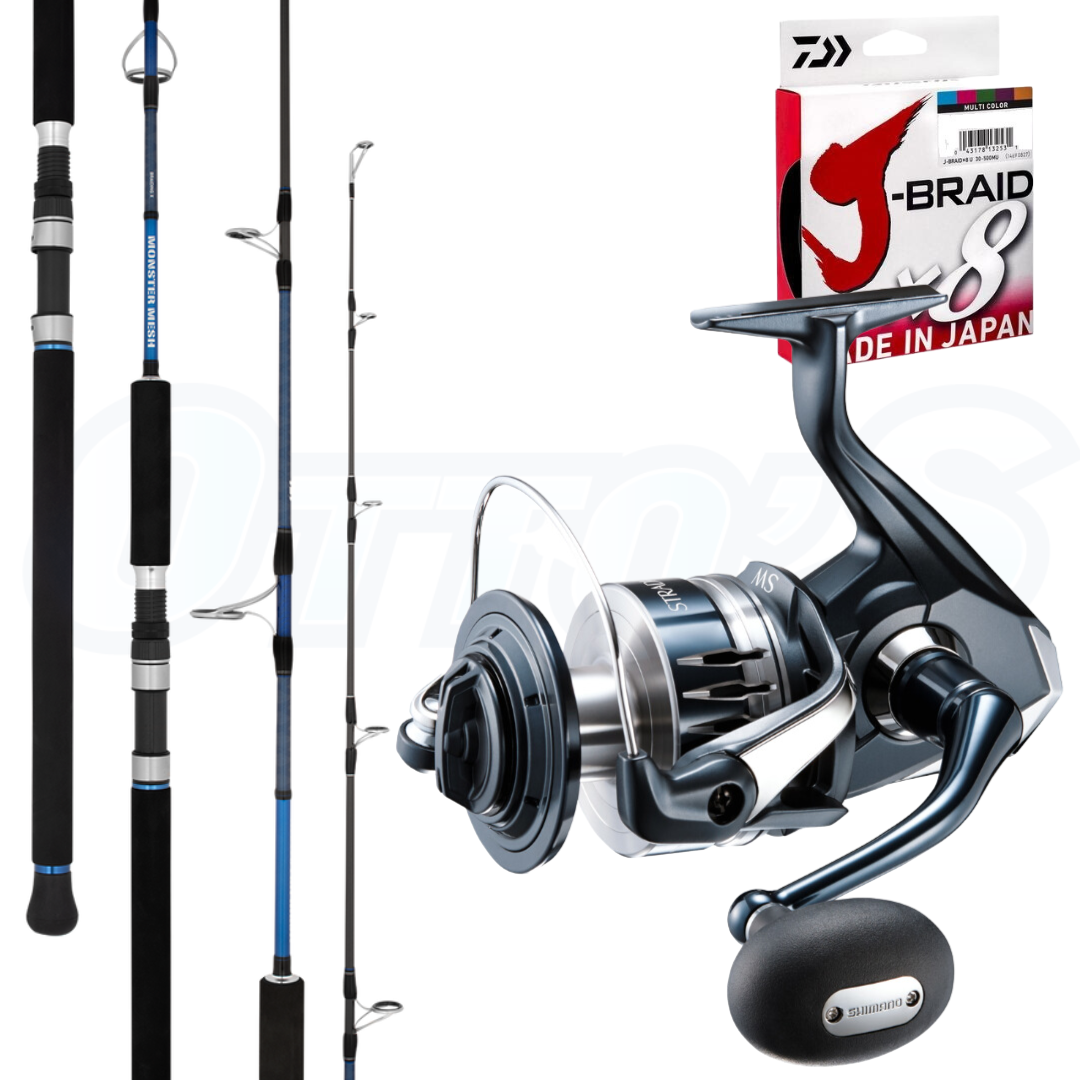 Shimano Stradic SW and Daiwa Monster Mesh GT Fishing Combo