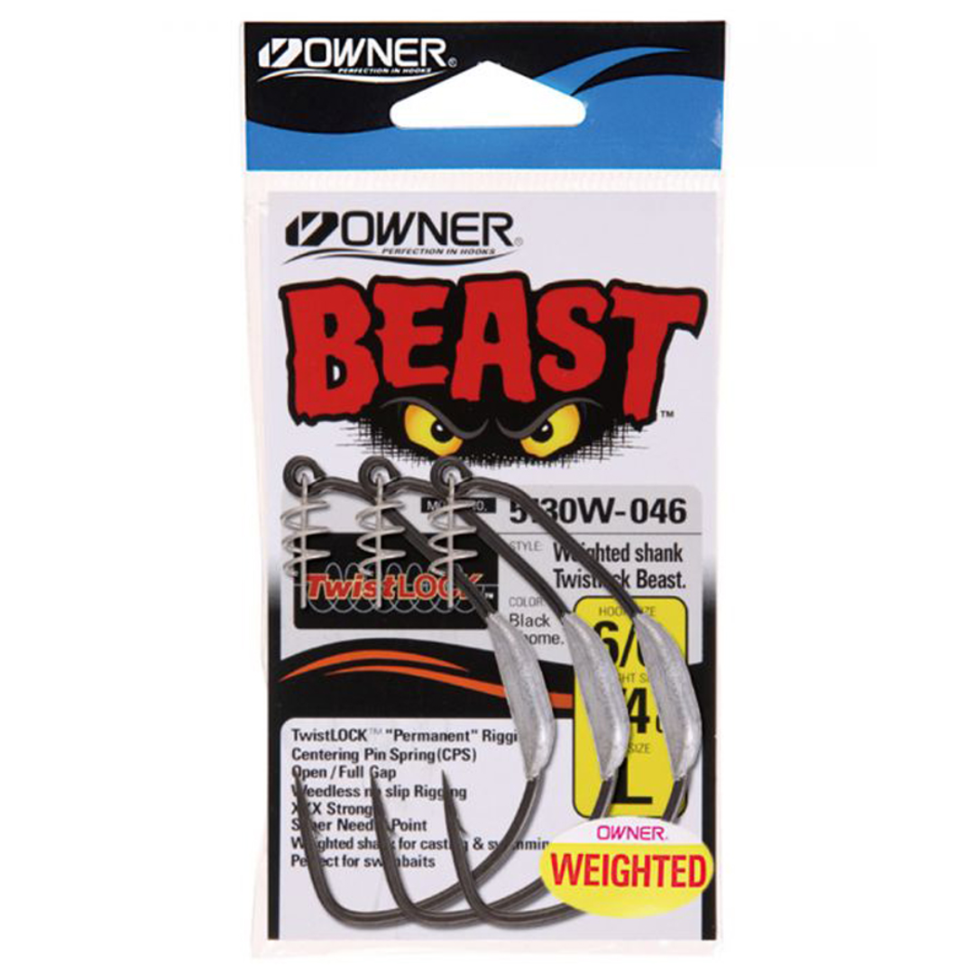 OWNER BEAST WEIGHTED WEEDLESS FISHING HOOKS-Otto's  Tackle World