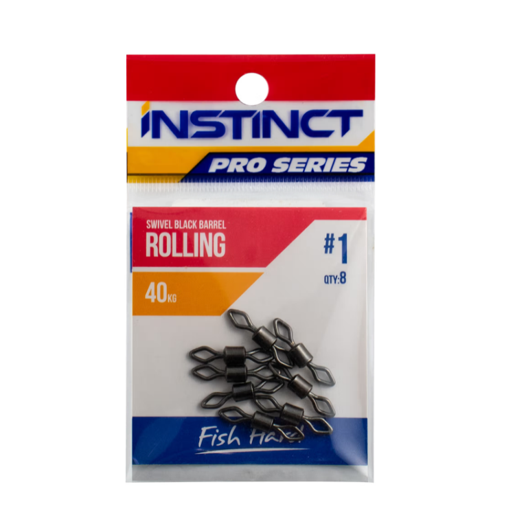 Instinct Pro Black Barrel Rolling Swivels Standard pack