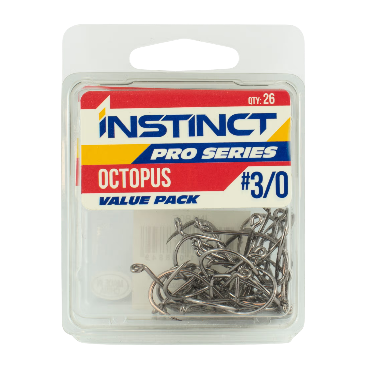 Instinct Pro Series Octopus Fishing Hooks Value Pack