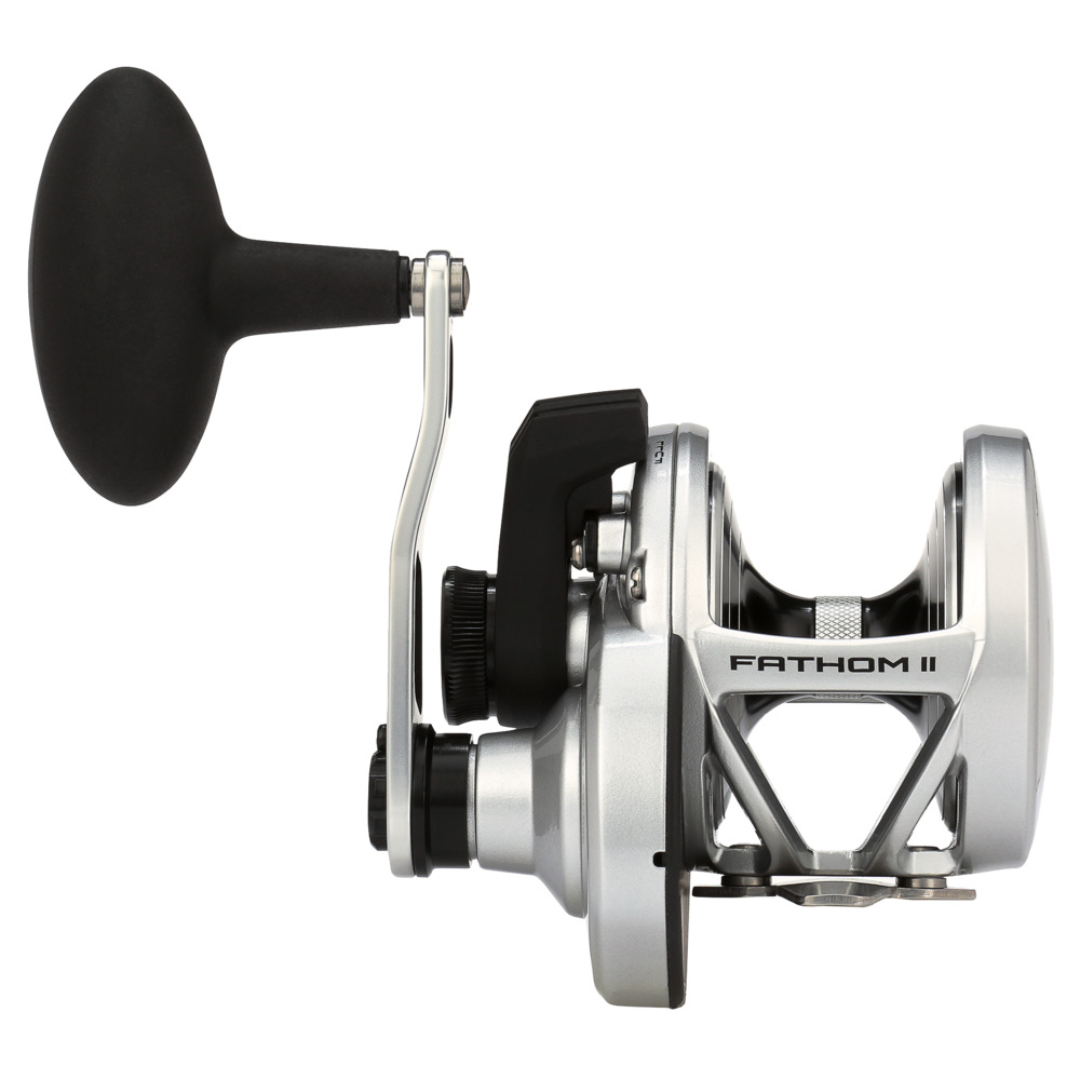 Penn Fathom II 15LD Silver/Black Lever Drag Overhead Fishing Reel
