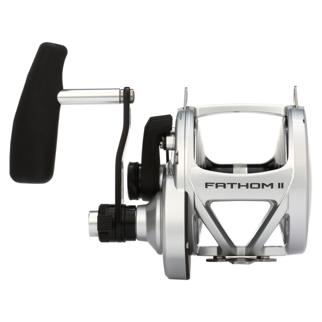 Penn Fathom II 25NLD2 Black/Silver Lever Drag 2 Speed Overhead Fishing Reel