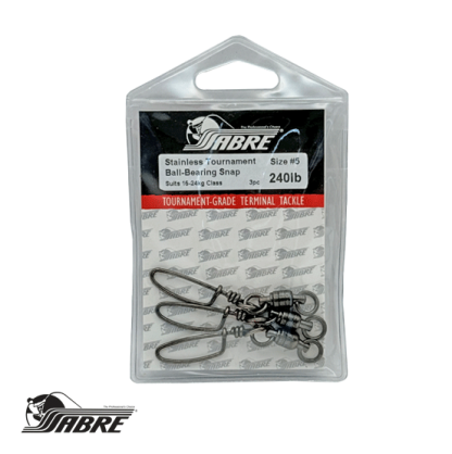 Sabre Stainless Tournament Ball-Bearing Snap Swivels