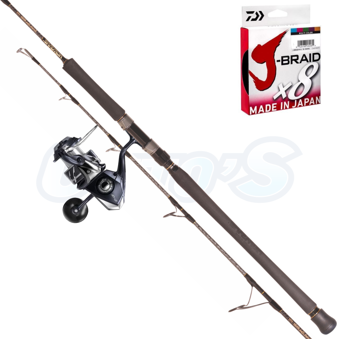Murasame & Stradic SW Kingfish Jig / Livebait Spinning Fishing Combo