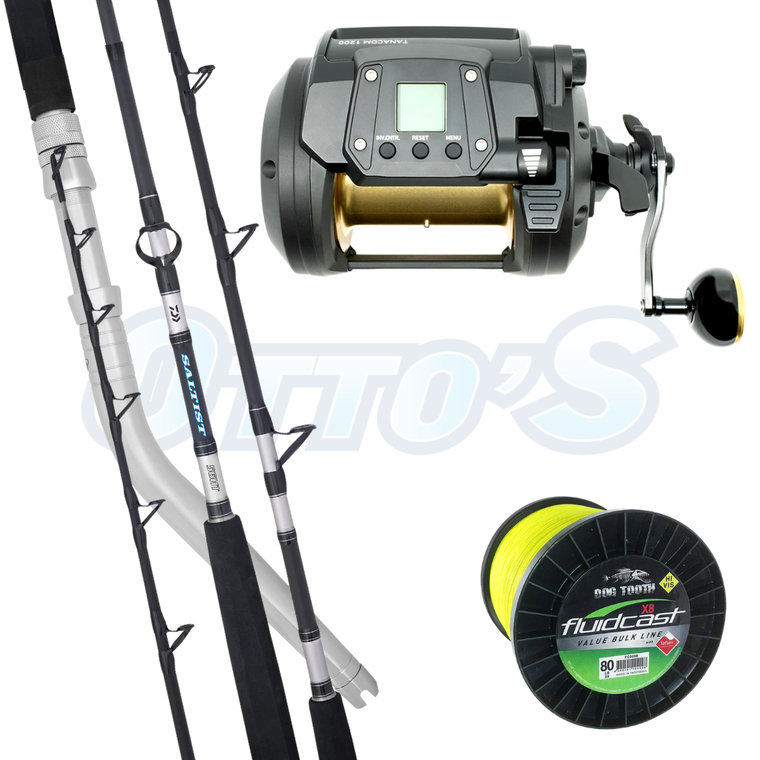 Tanacom 800 and Saltist 64HT Daiwa Electric Deepdrop Combo
