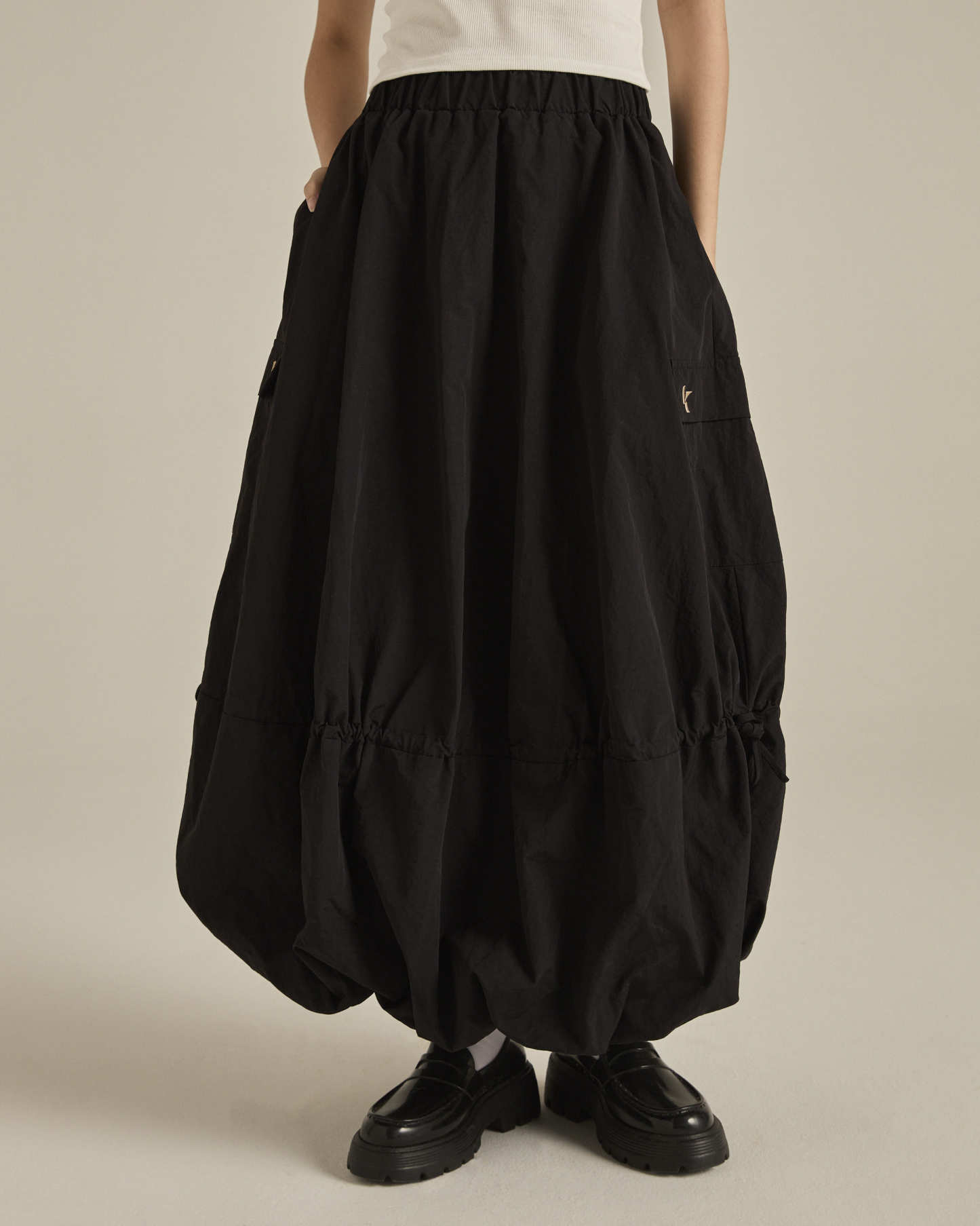 Black Balloon Skirt
