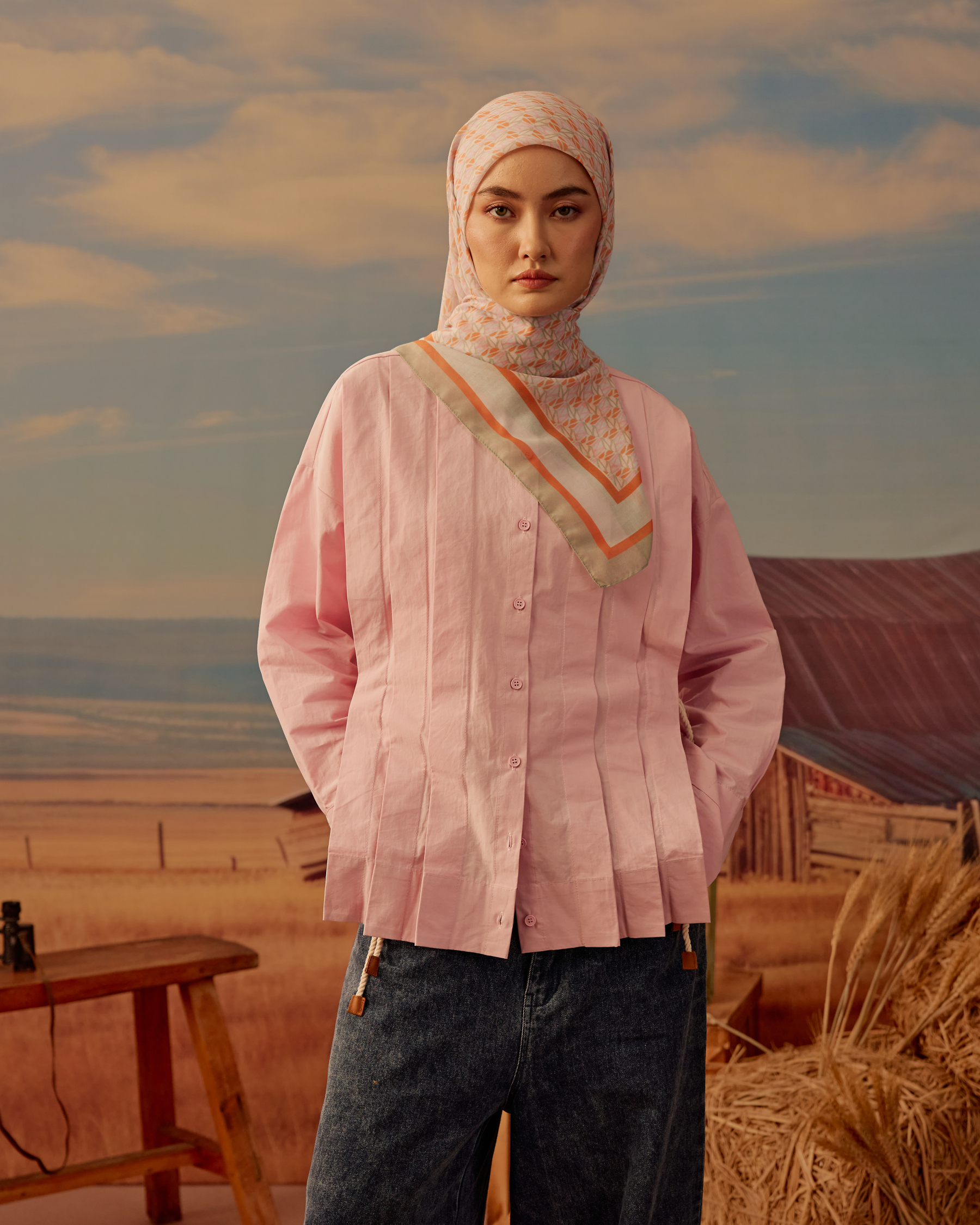 Arica Square Voile Scarf