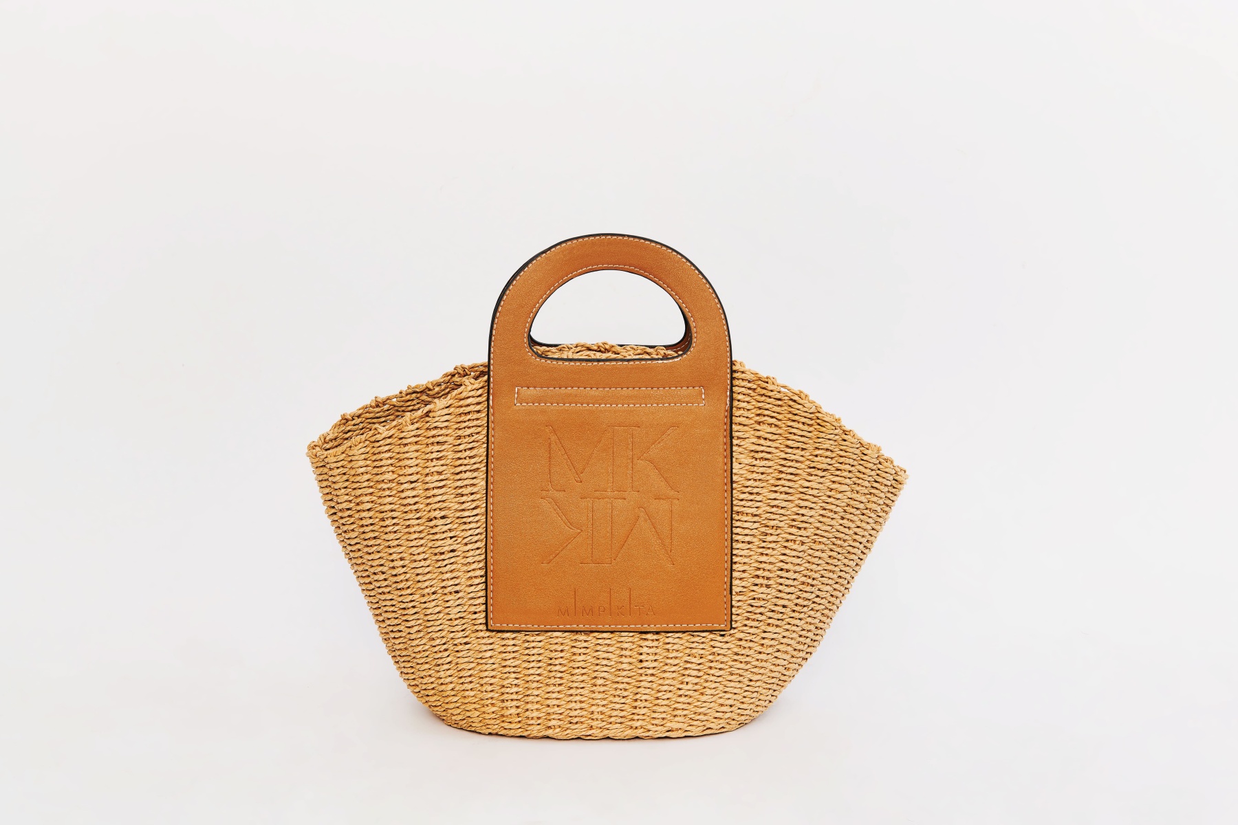 Capri Brown Straw Woven Totebag