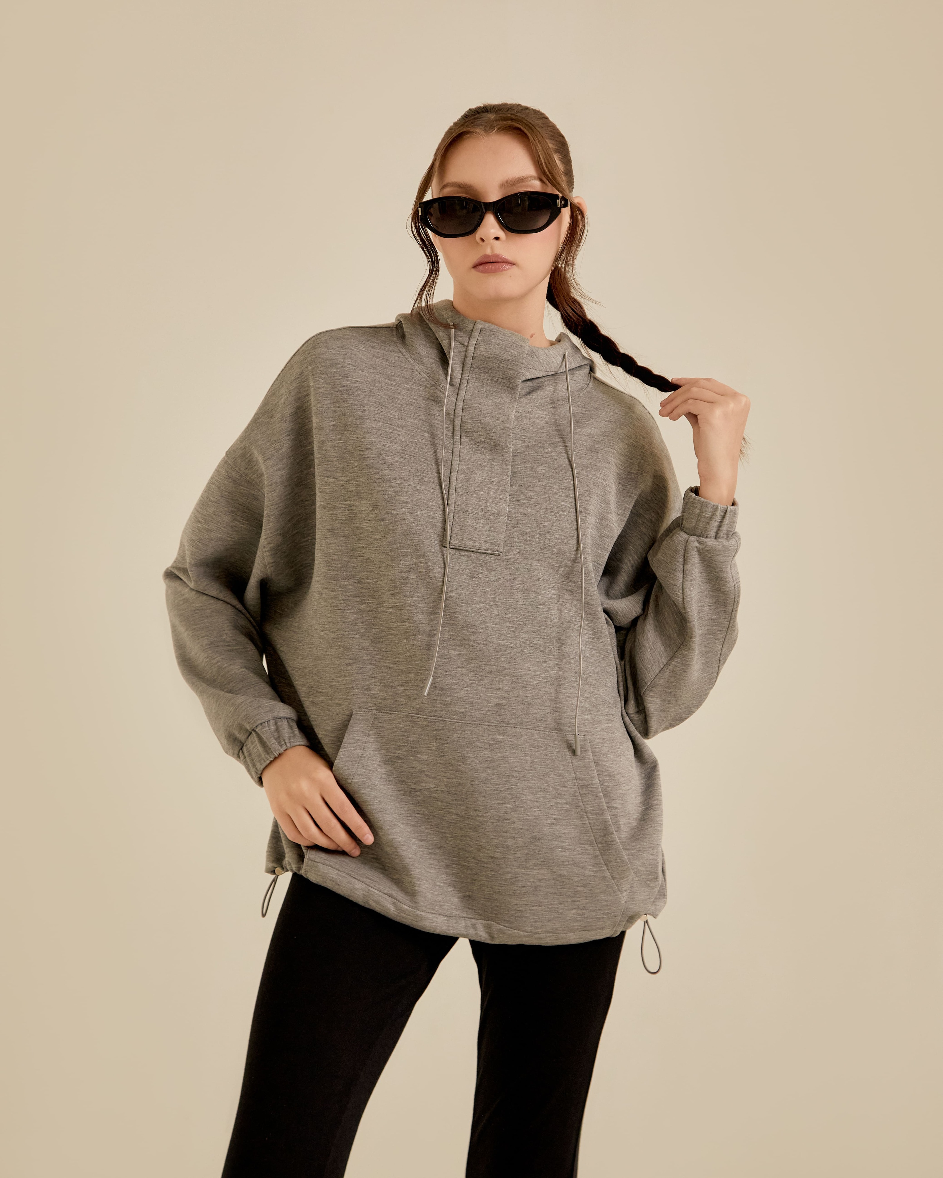Neena Grey Hoodie Jumper