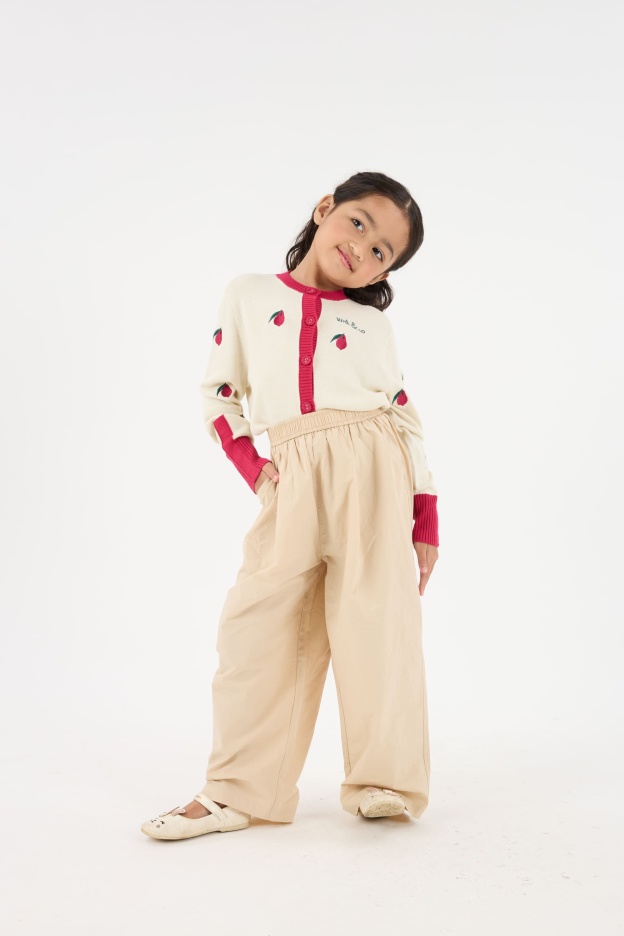 Aman Light Khaki Mini Baggy Pants