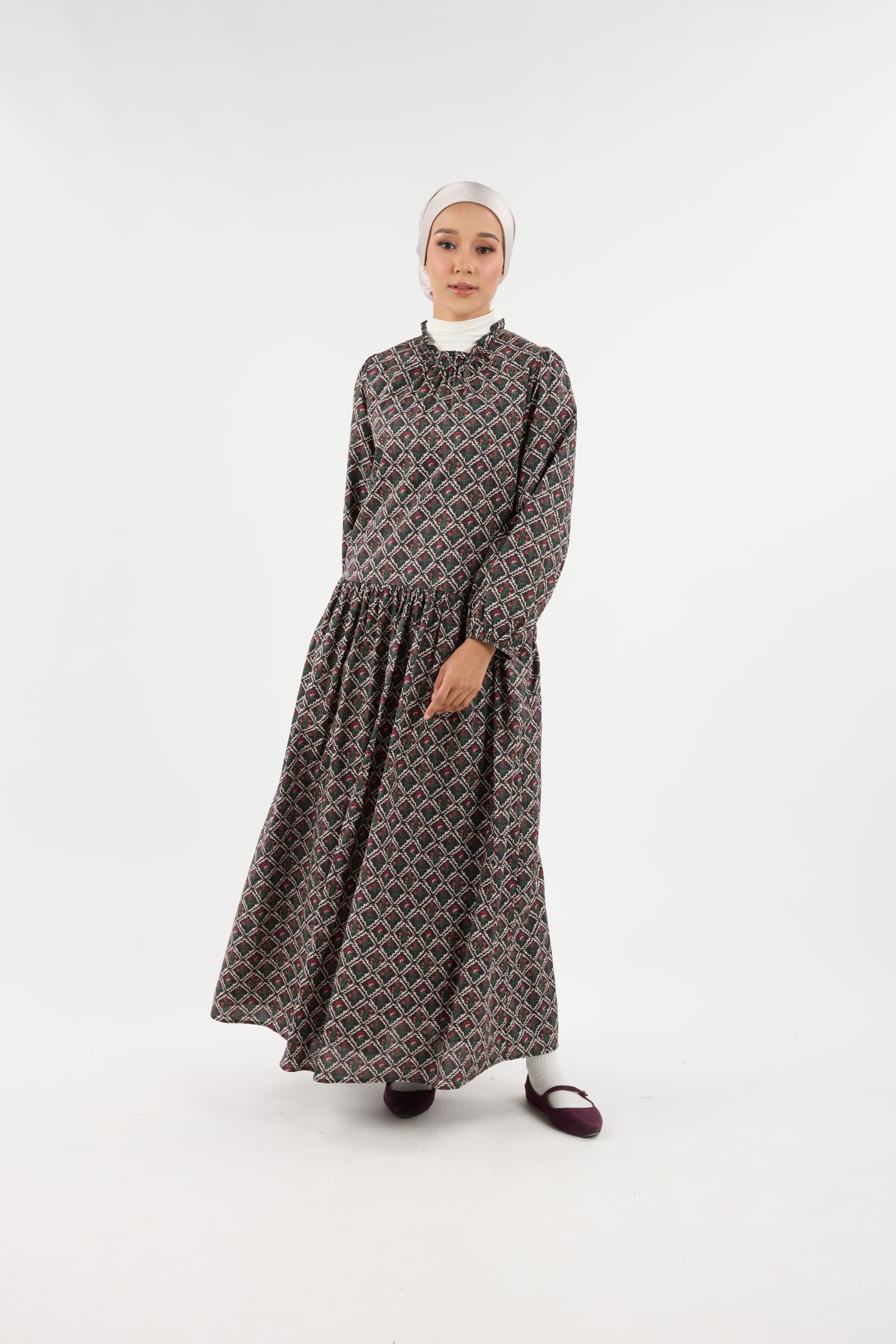 Memoria Black Flounce Dress