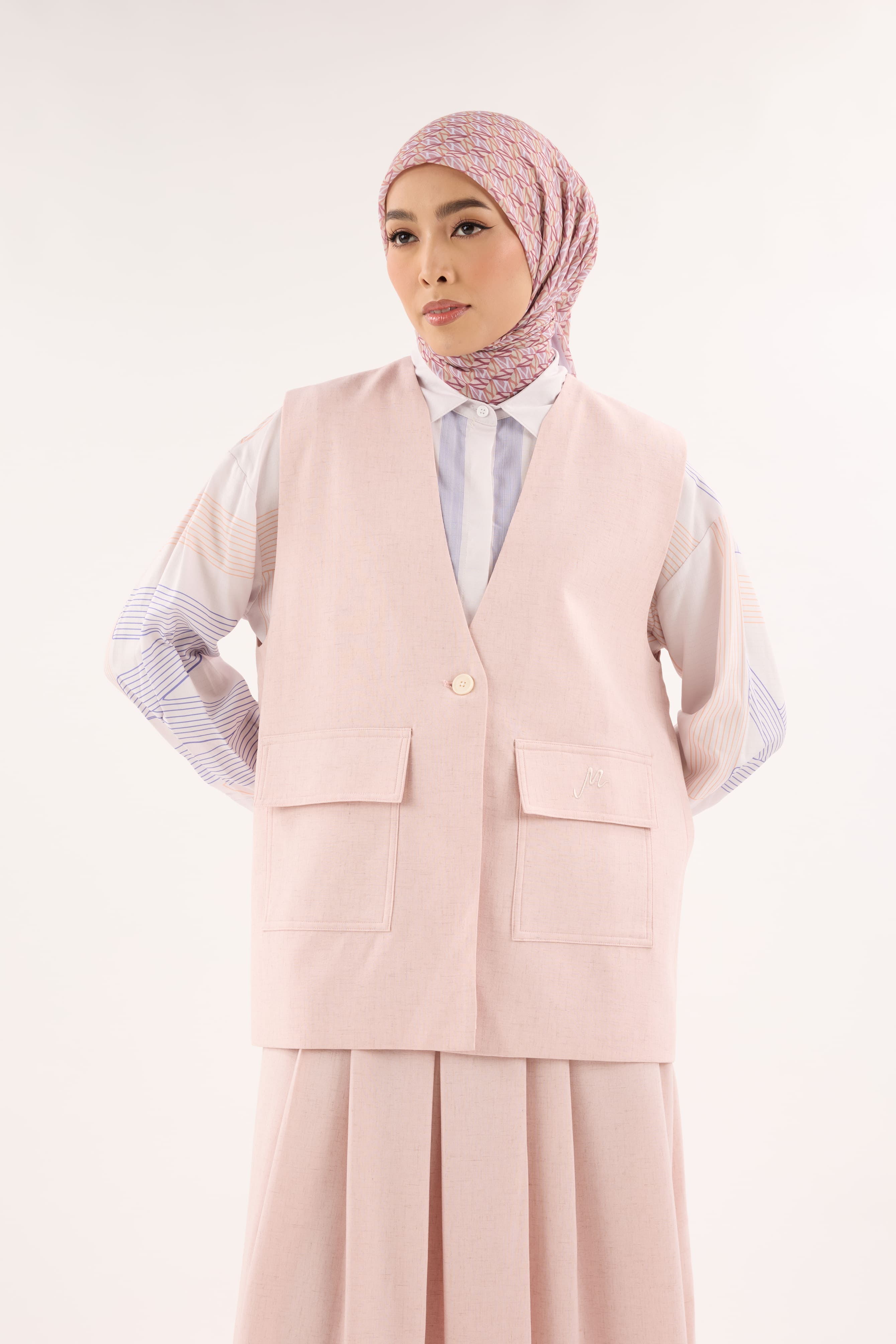 Nelly Pink Structured Vest