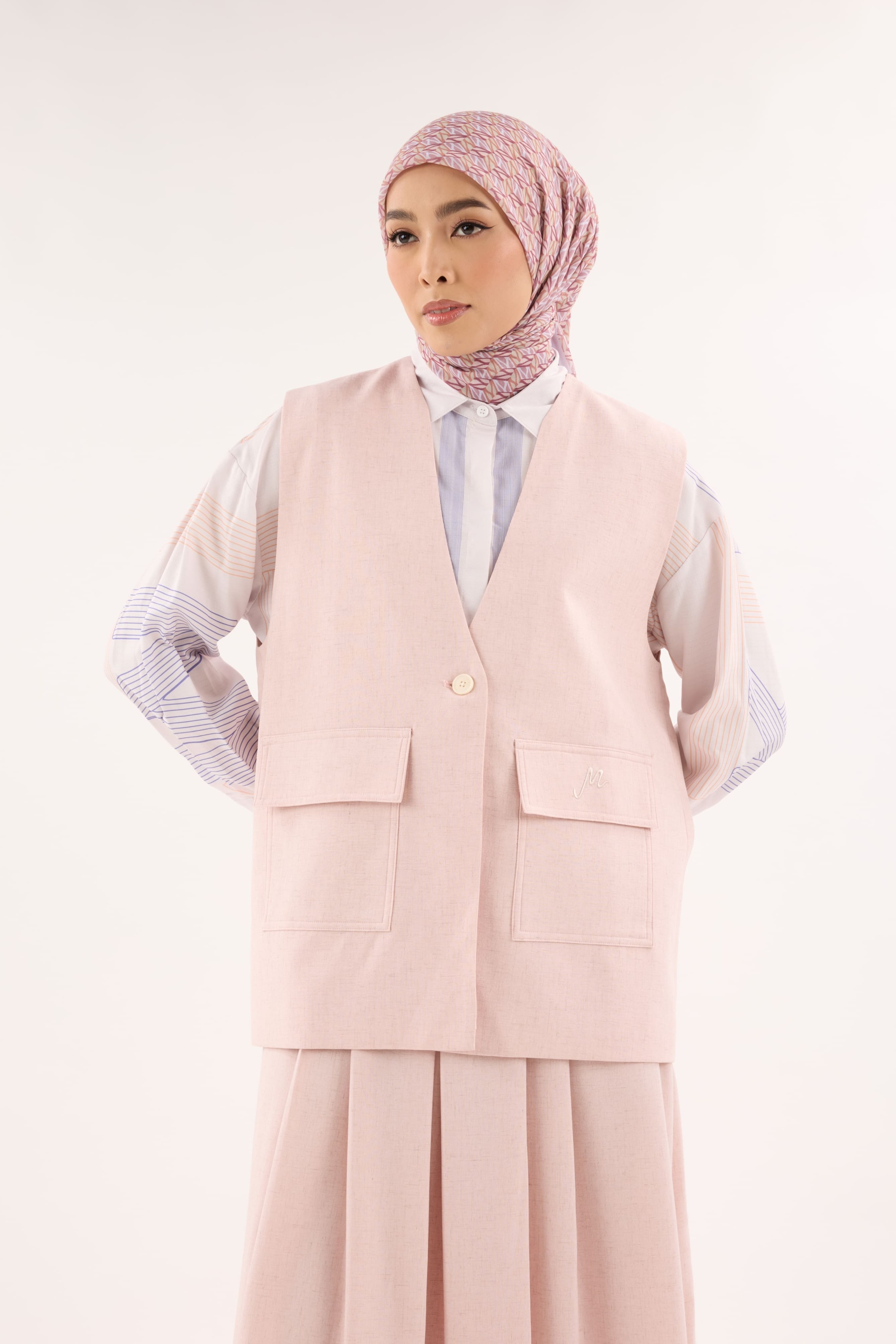 Nelly Pink Structured Vest