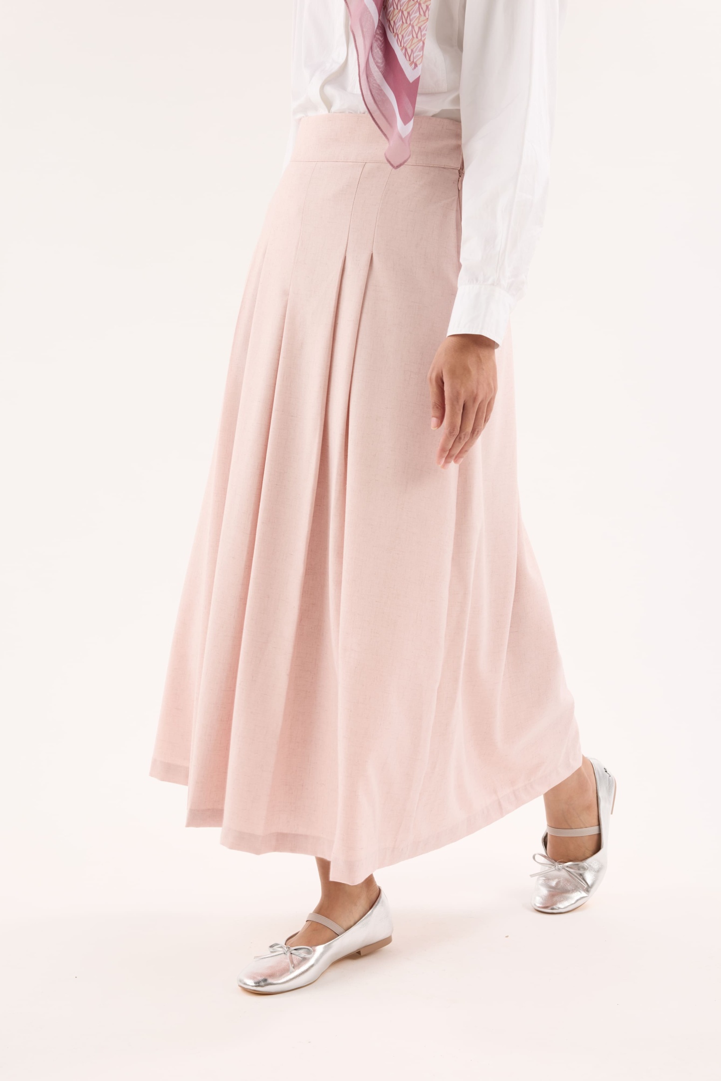 Nelly Pink Pleated Skirt