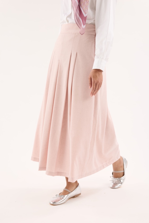 Nelly Pink Pleated Skirt