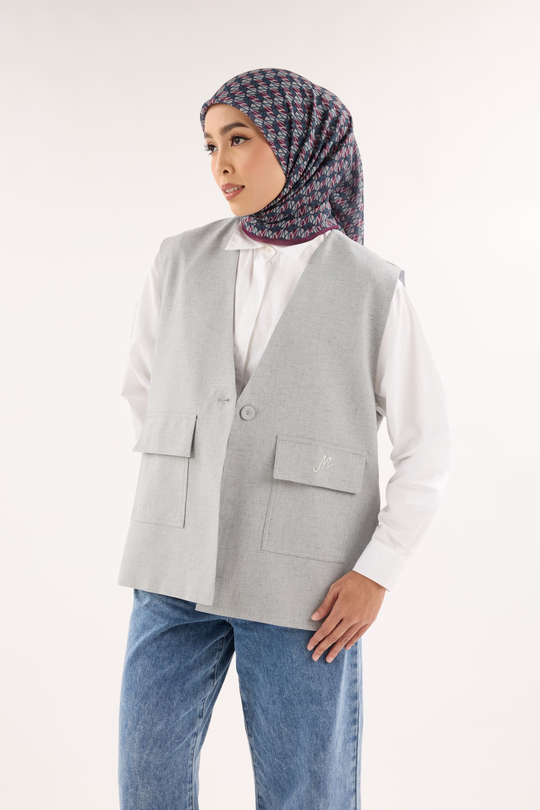 Nelly Grey Structured Vest