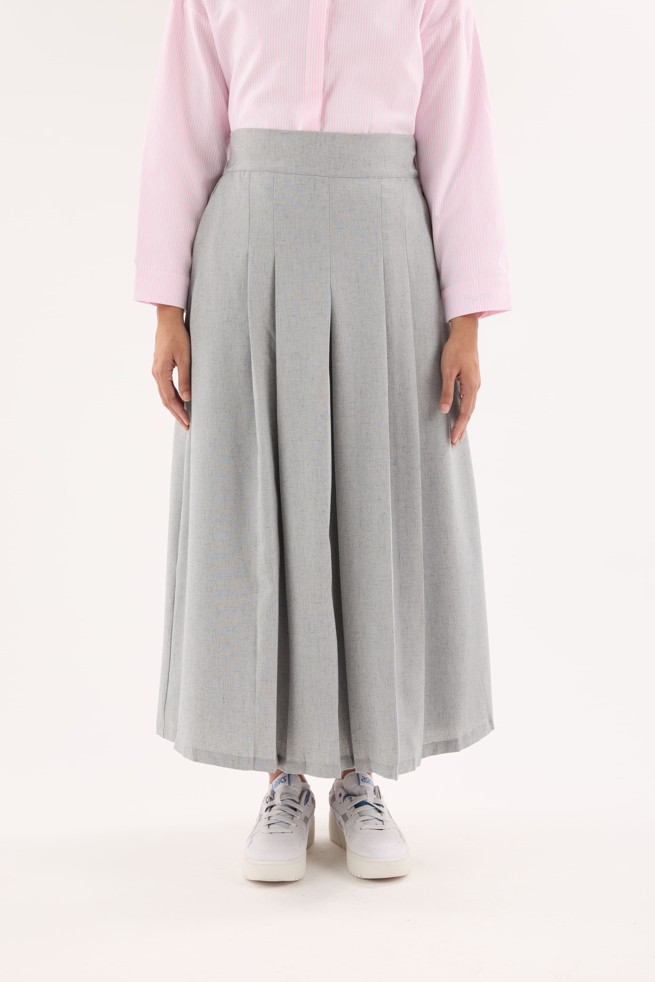Nelly Grey Pleated Skirt