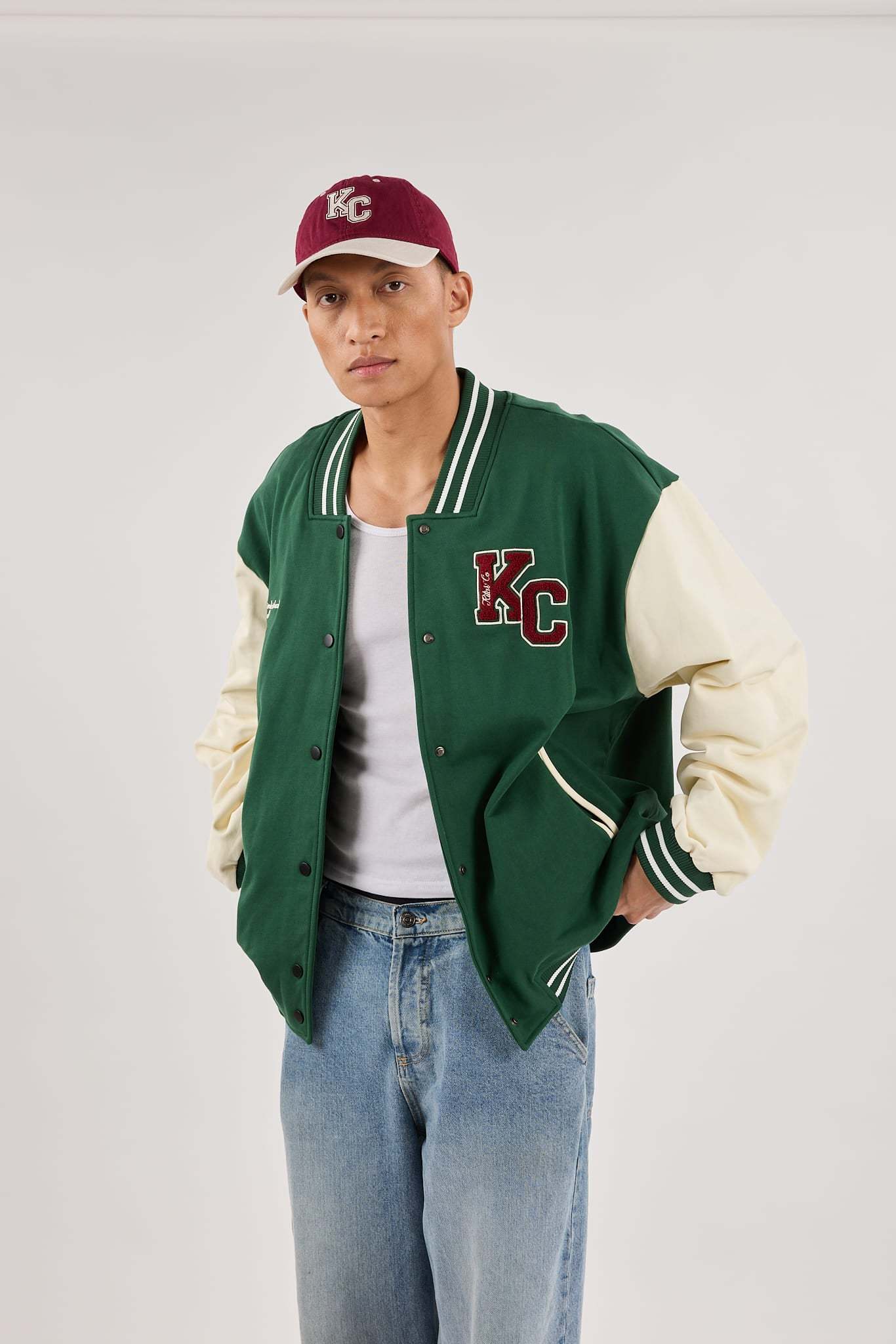 Buy Pine Green Capsule Varsity Jacket | Kita&Co – Mimpikita