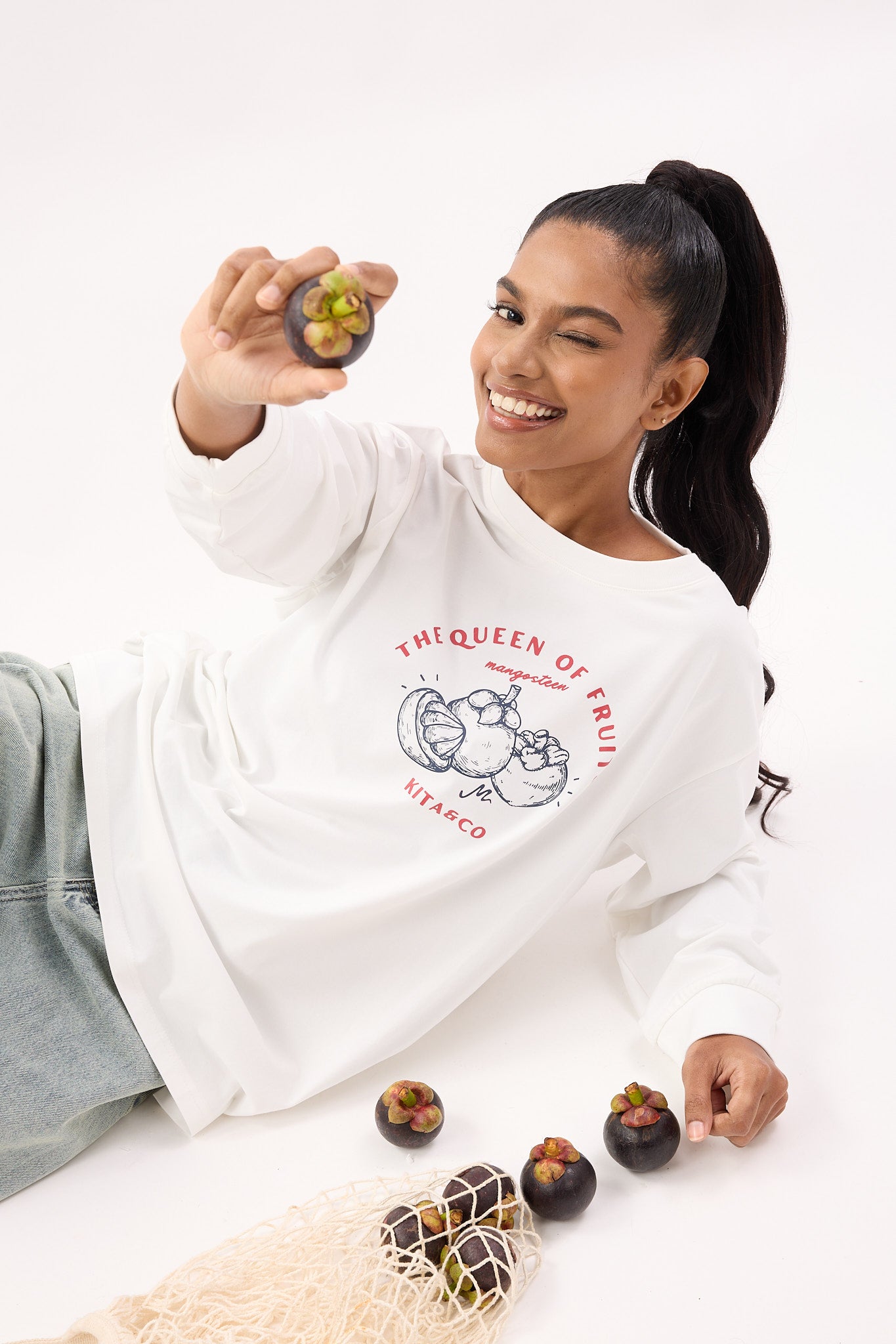 Buy Fruitee Graphic Long-Sleeve Oversized T-Shirt - Women's