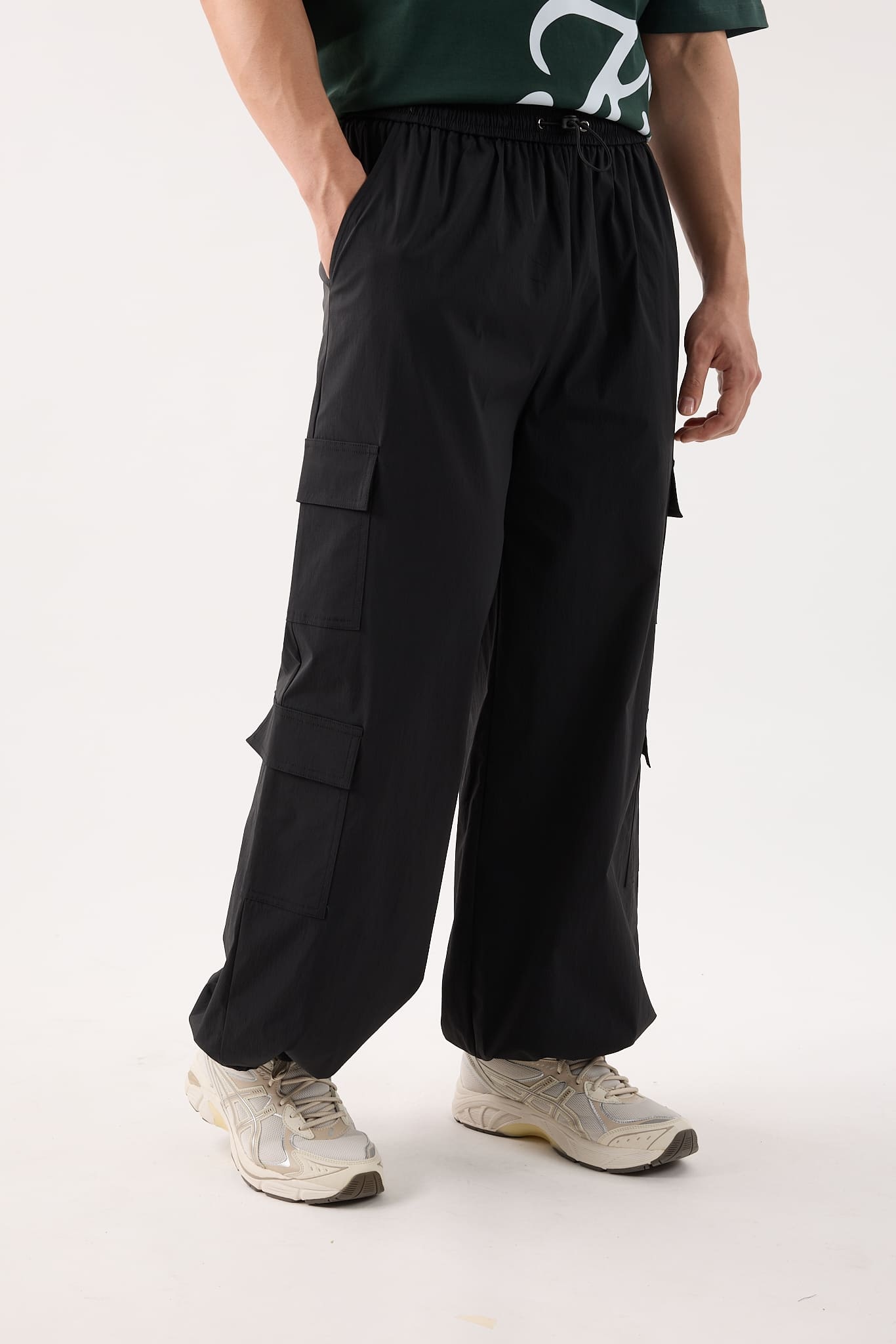 Jet Black Cargo Pants