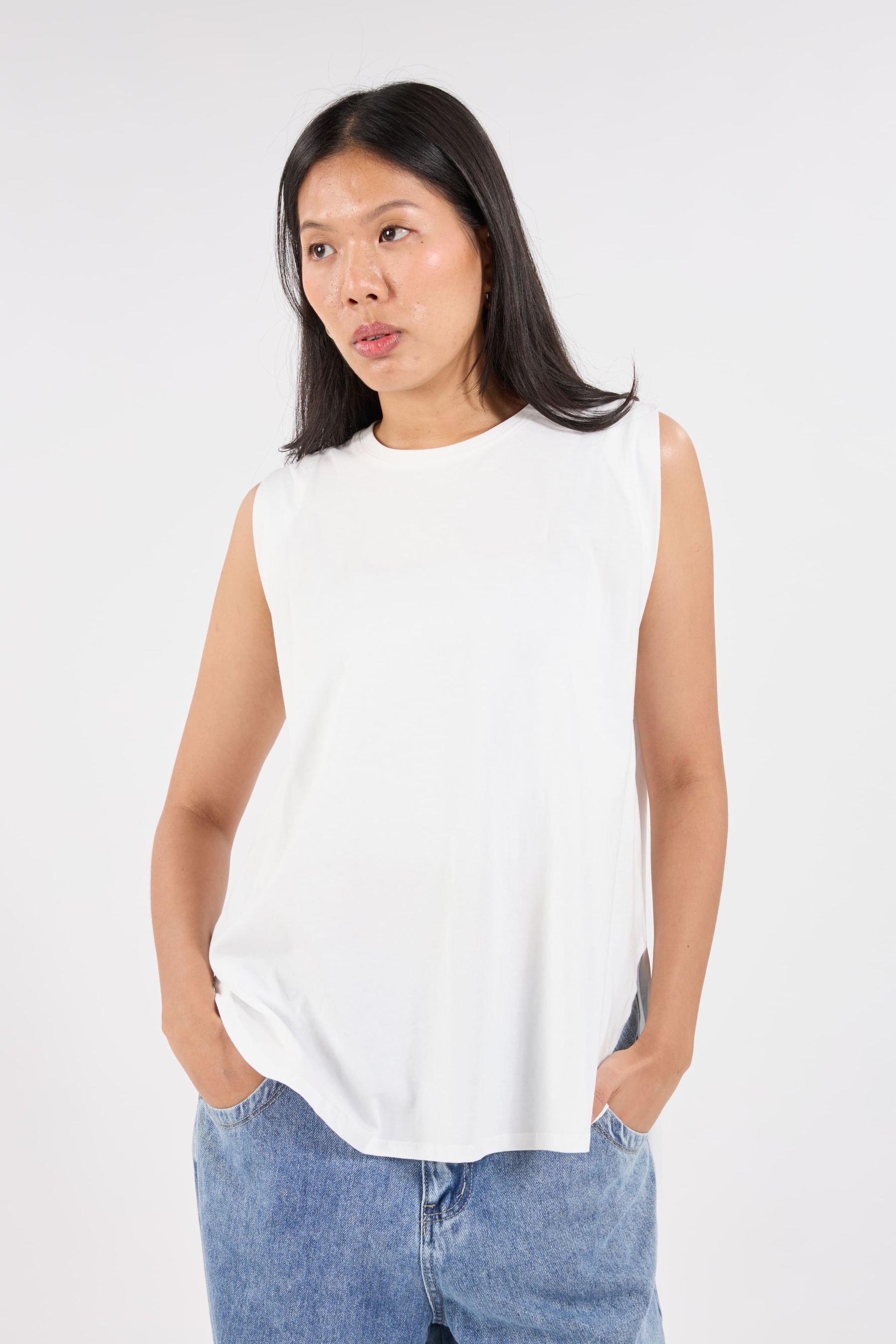 Off-White Sleeveless Top