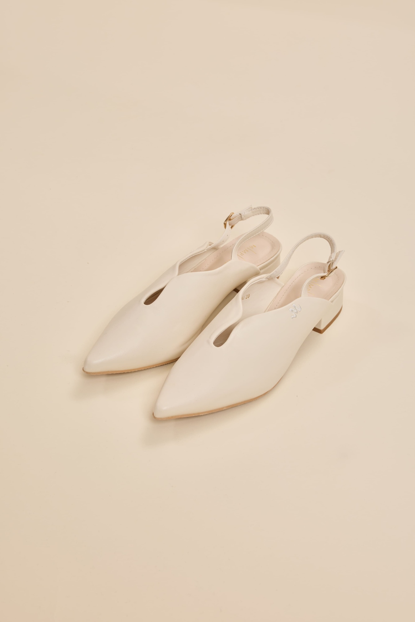 Huda Nude Low-Block Mules