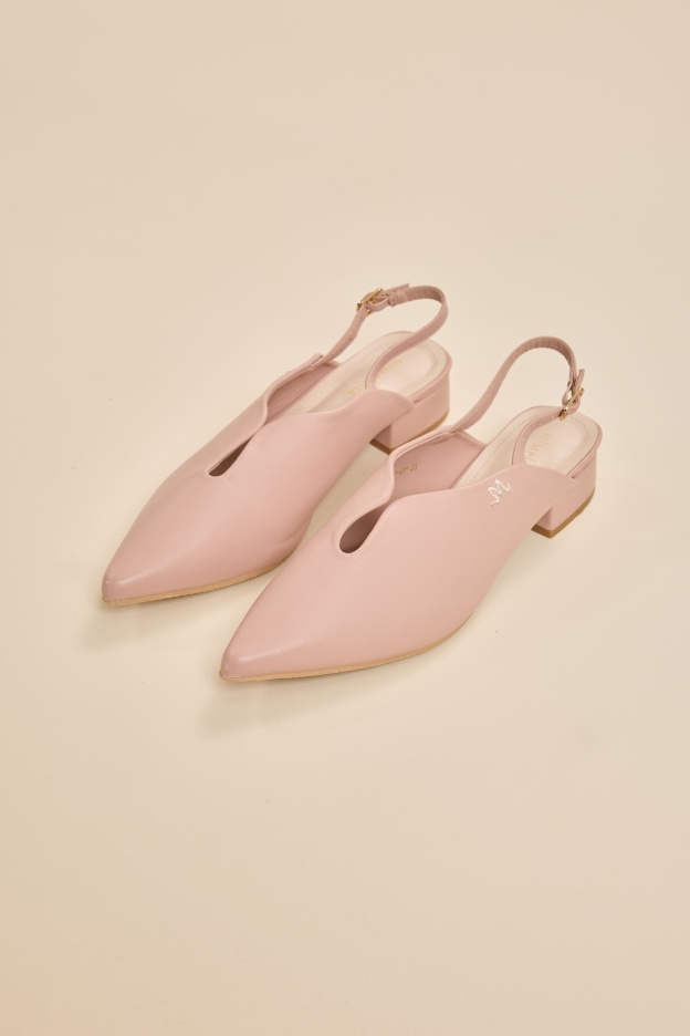 Huda Dusty Pink Low-Block Mules