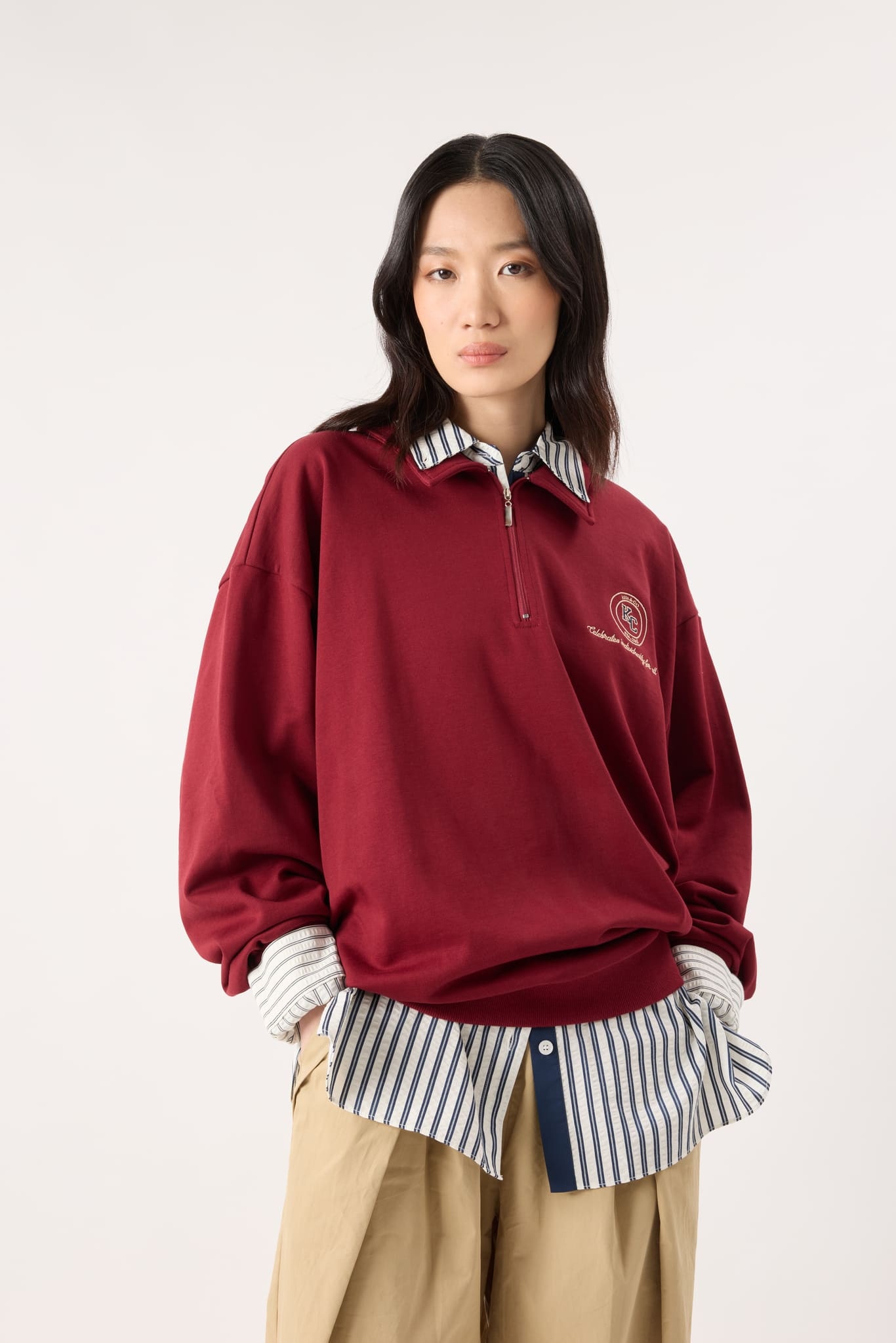 Maroon Capsule Oversized Sweatshirt