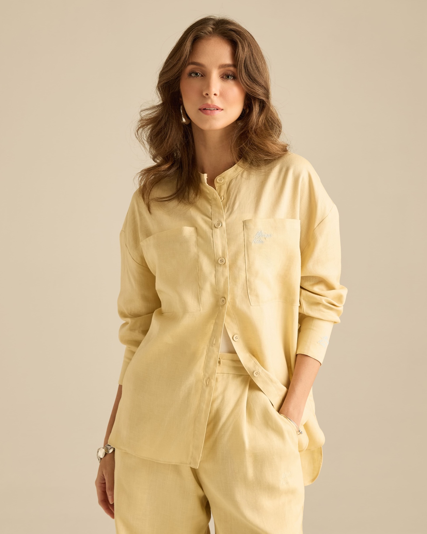 Mila Soft Yellow Linen Shirt