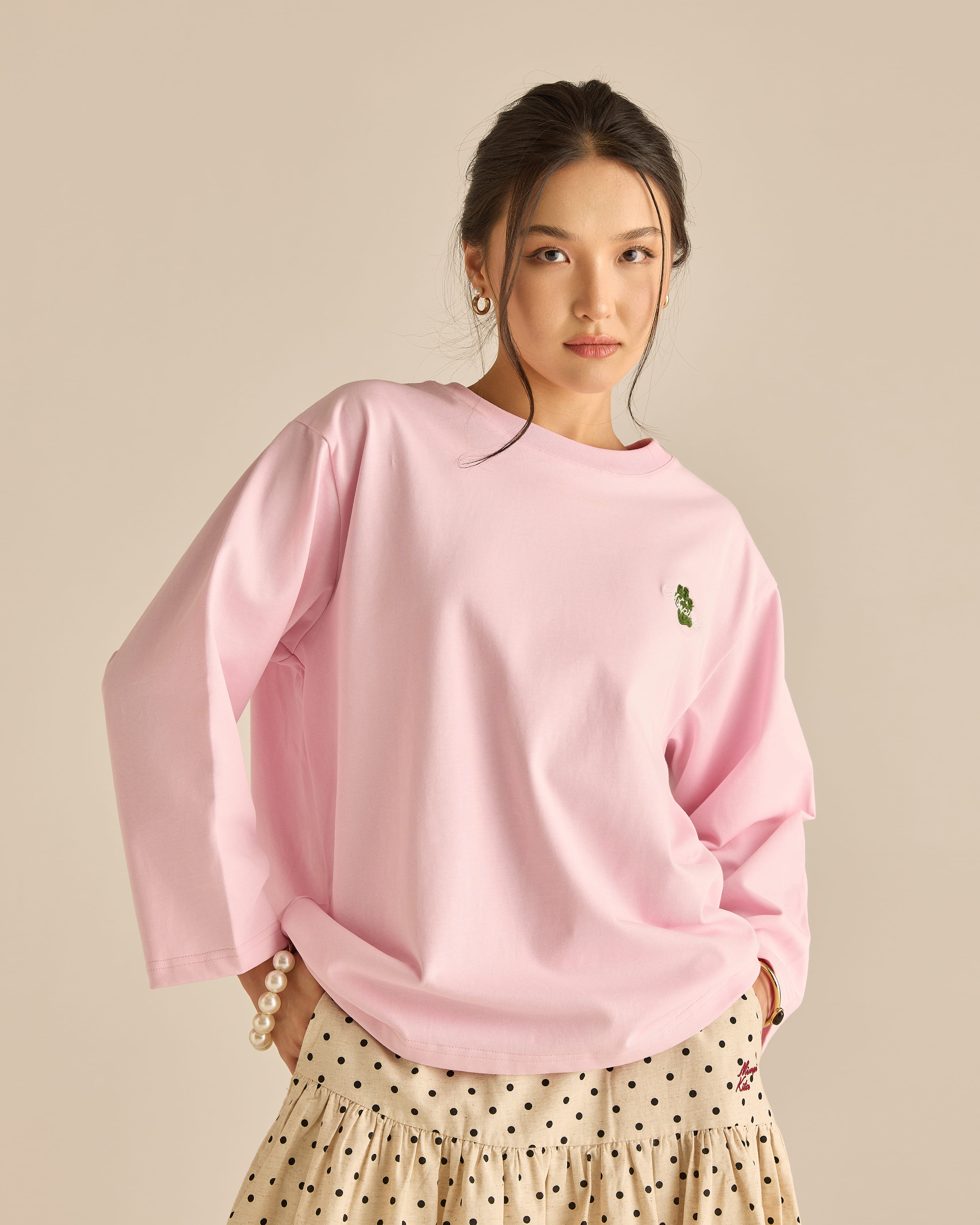 Catmom Soft Pink Long Sleeve T-Shirt