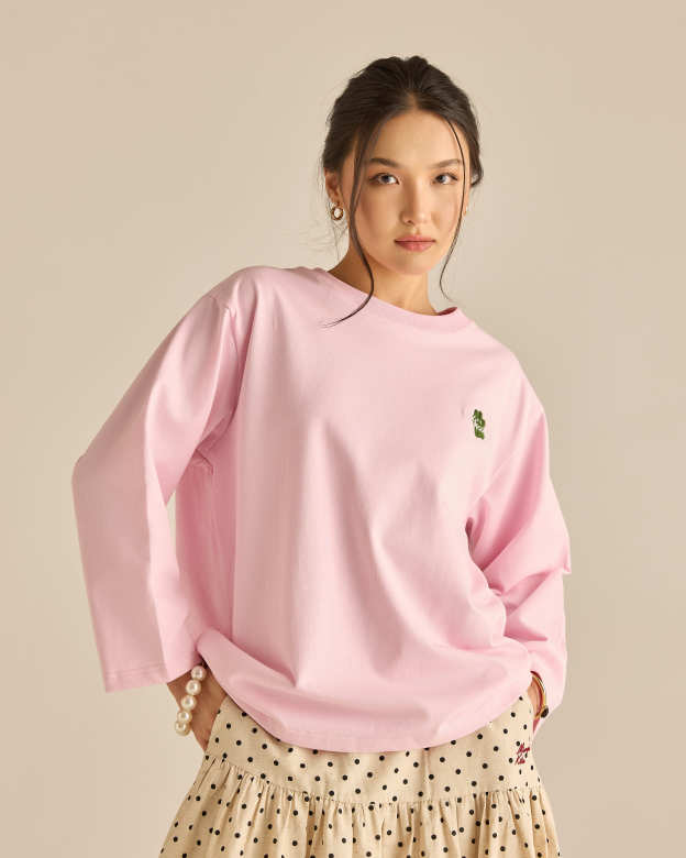 Catmom Soft Pink Long Sleeve T-Shirt