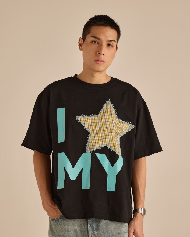 Warga Black Graphic Short Sleeve T-Shirt