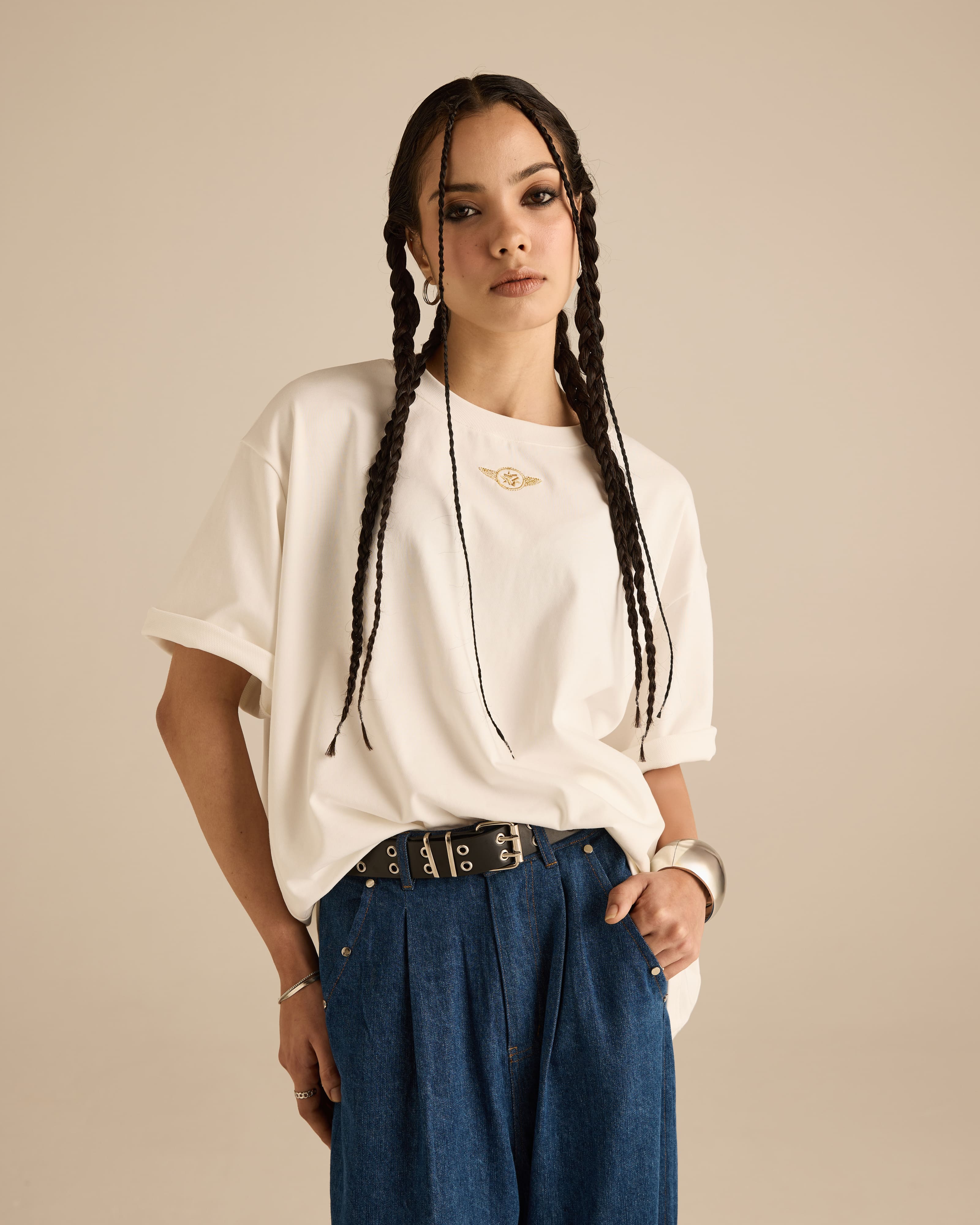 Roadster Off White Graphic Short Sleeve T-Shirt