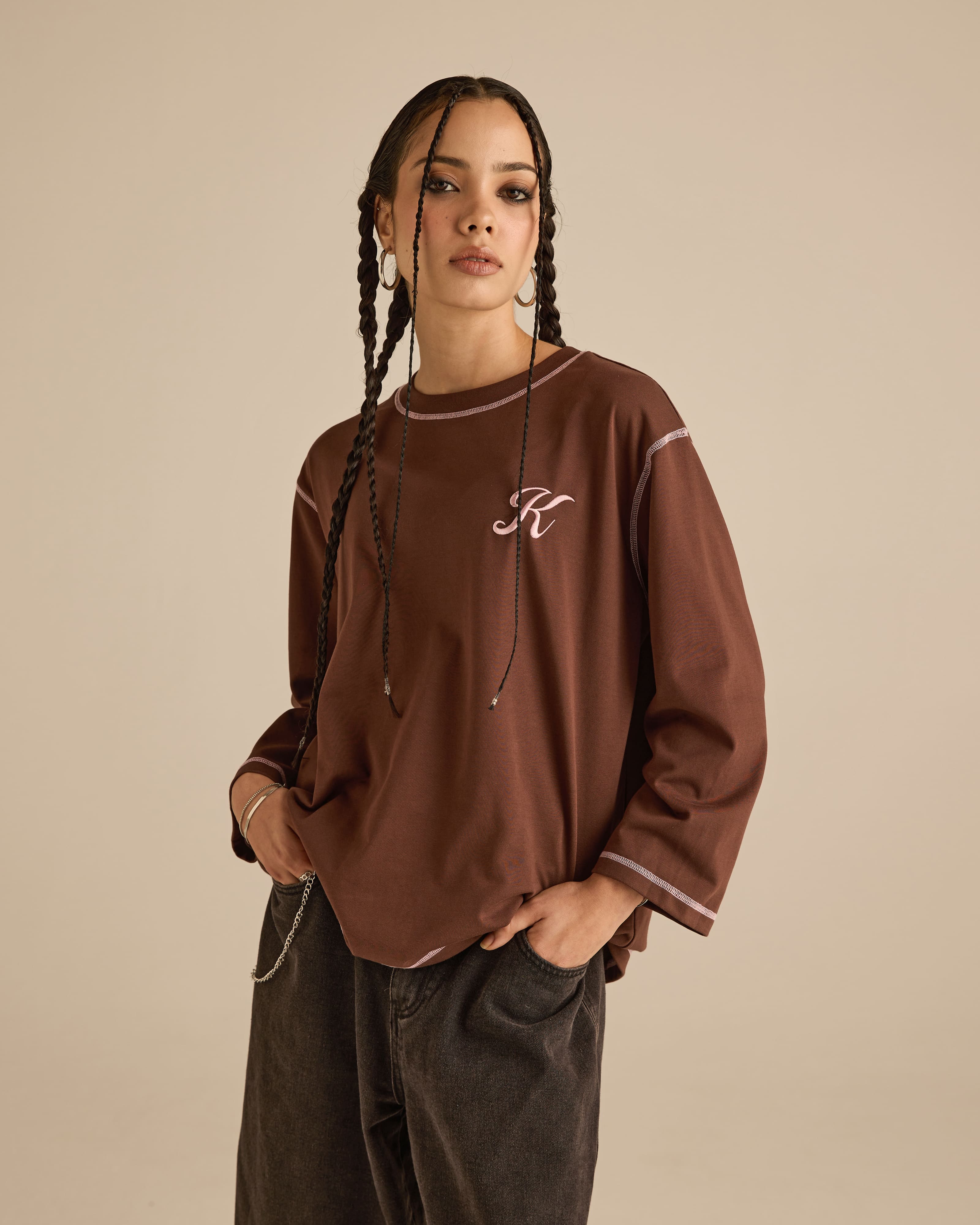 Signature Brown Long Sleeve T-Shirt