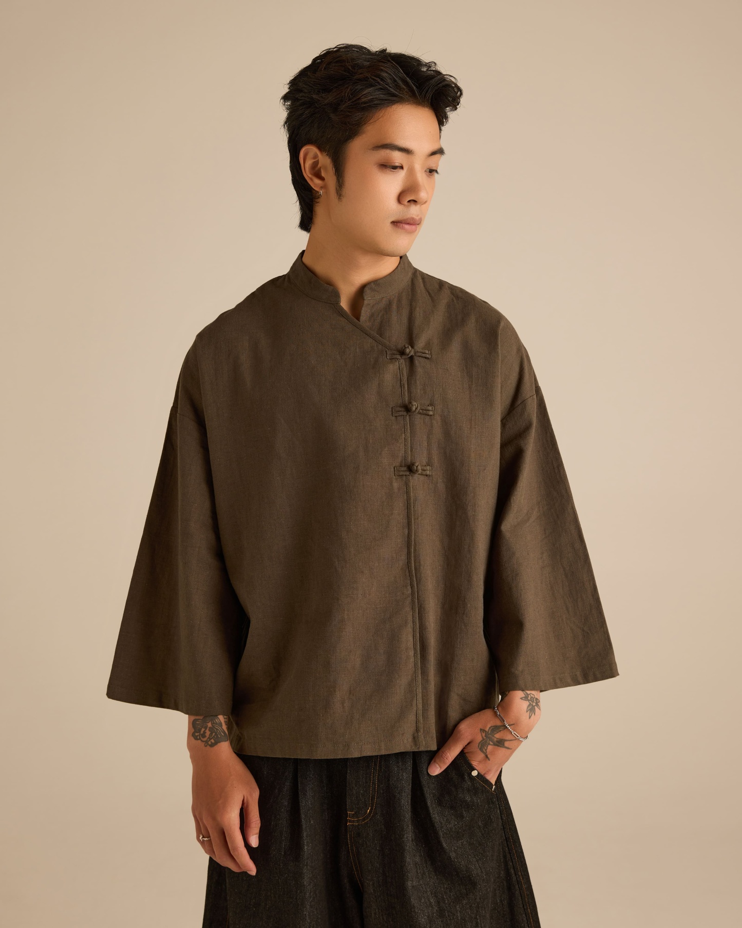 Nadra Olive Boxy Top