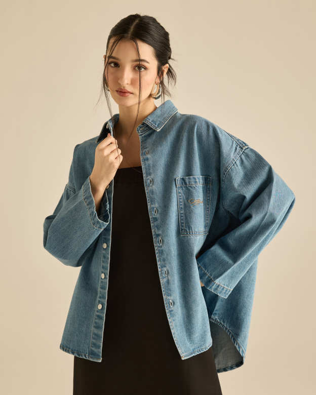 Denim Signature Double Stitched Shirt