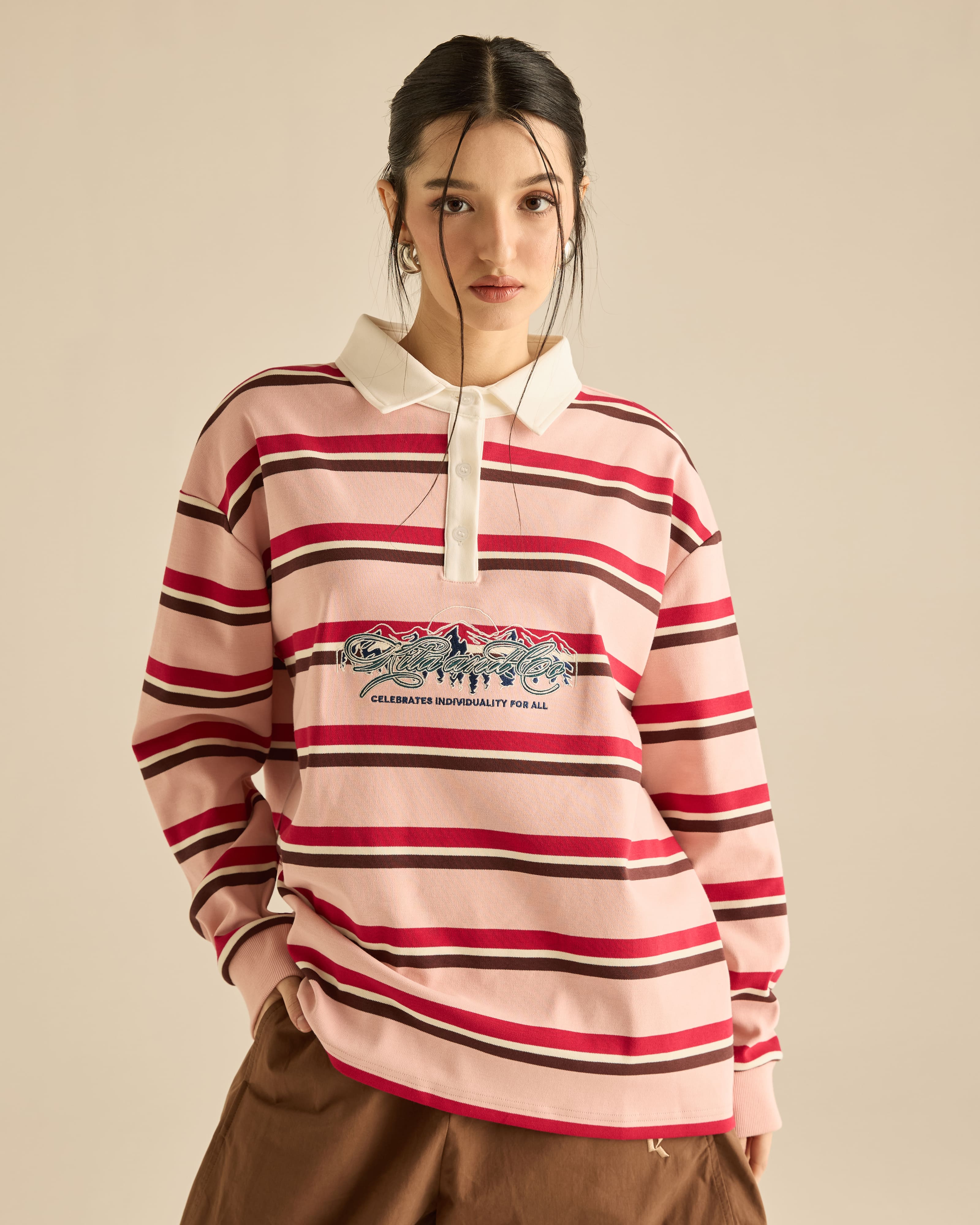 Buy Stripes Collared Rugby Shirt | Kita&Co – Mimpikita