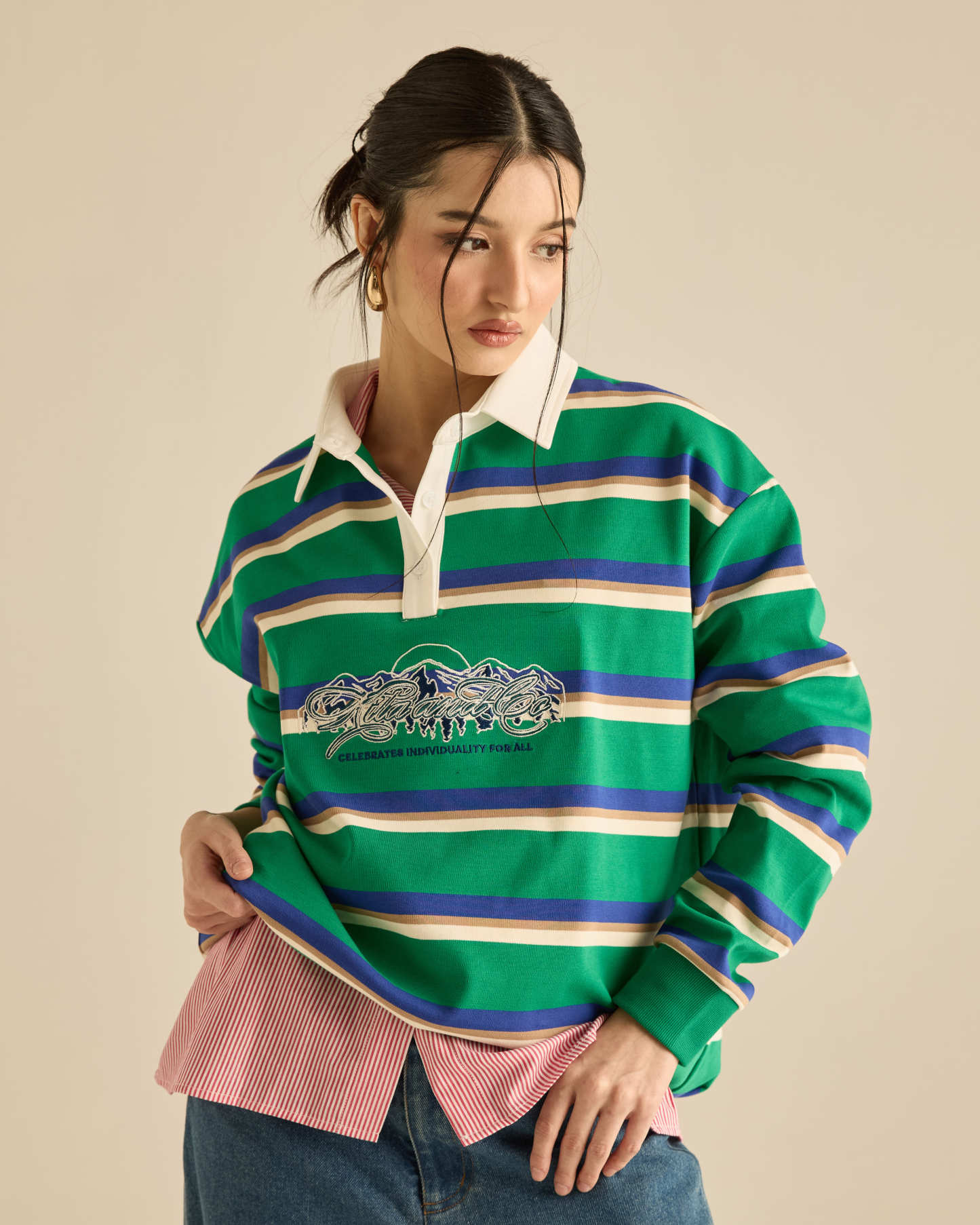 Stripes Collared Rugby Shirt