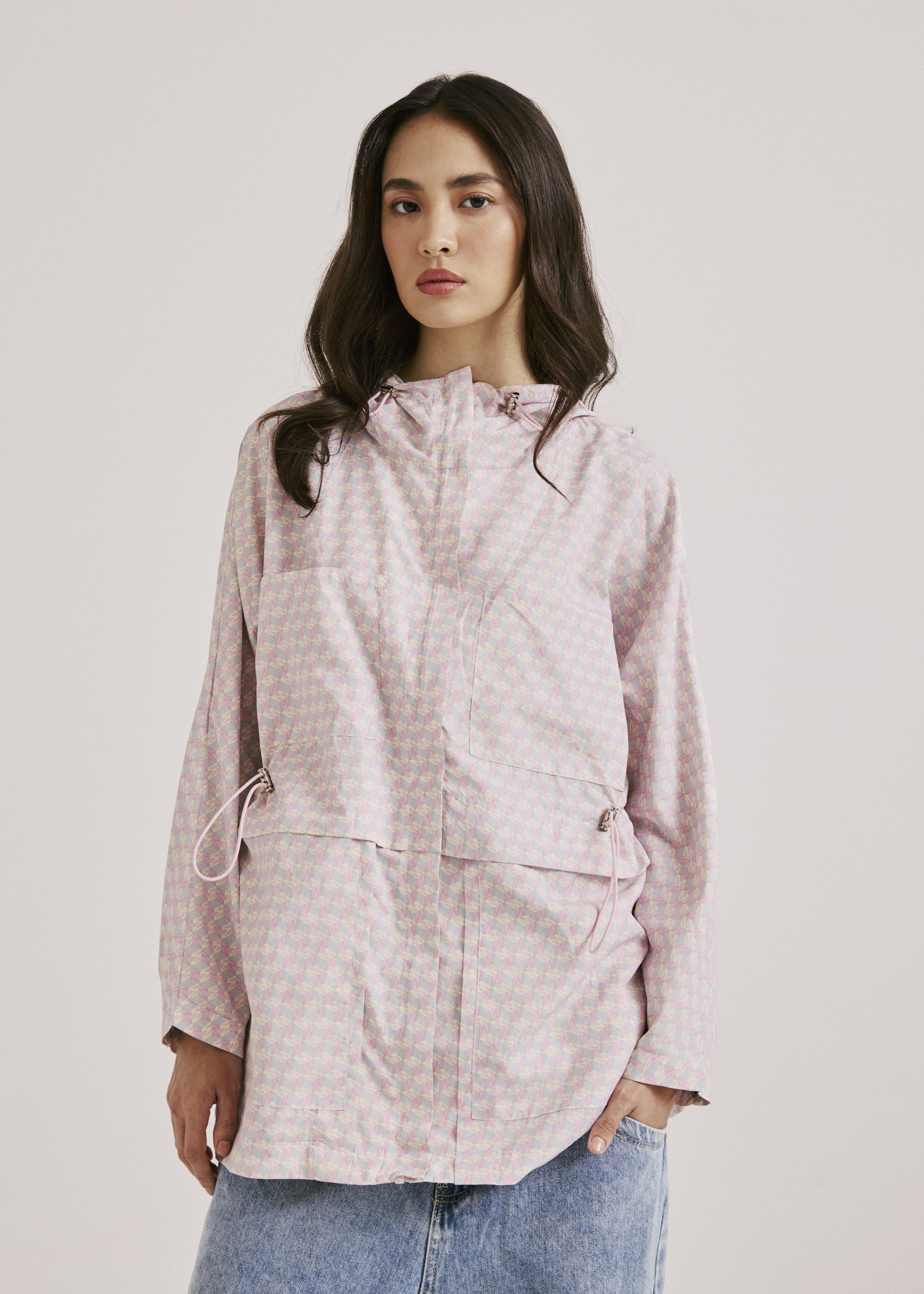 Mimpikita x Wardah Multi-Colour Pink Printed Parka Jacket