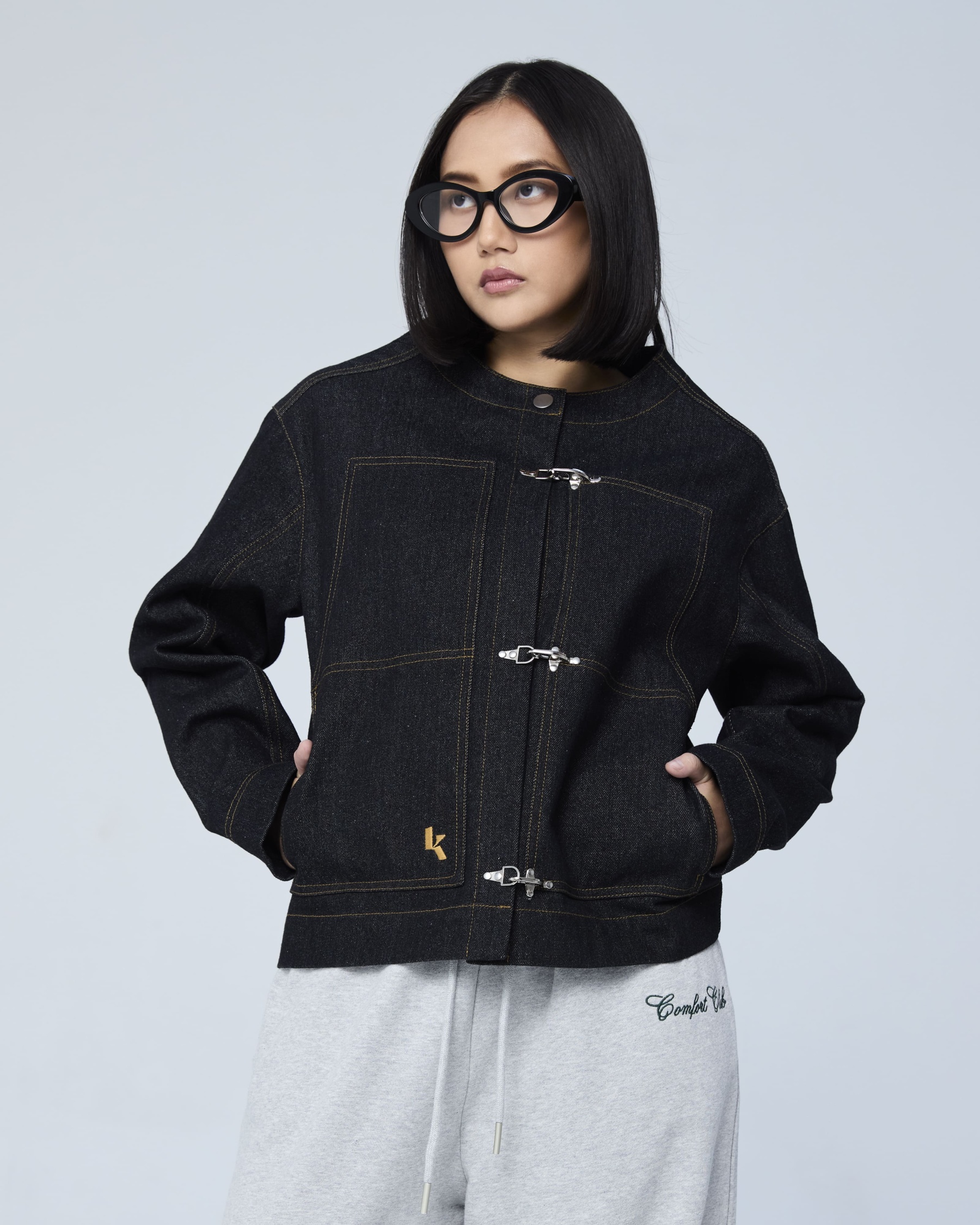 Black Denim Trucker Jacket