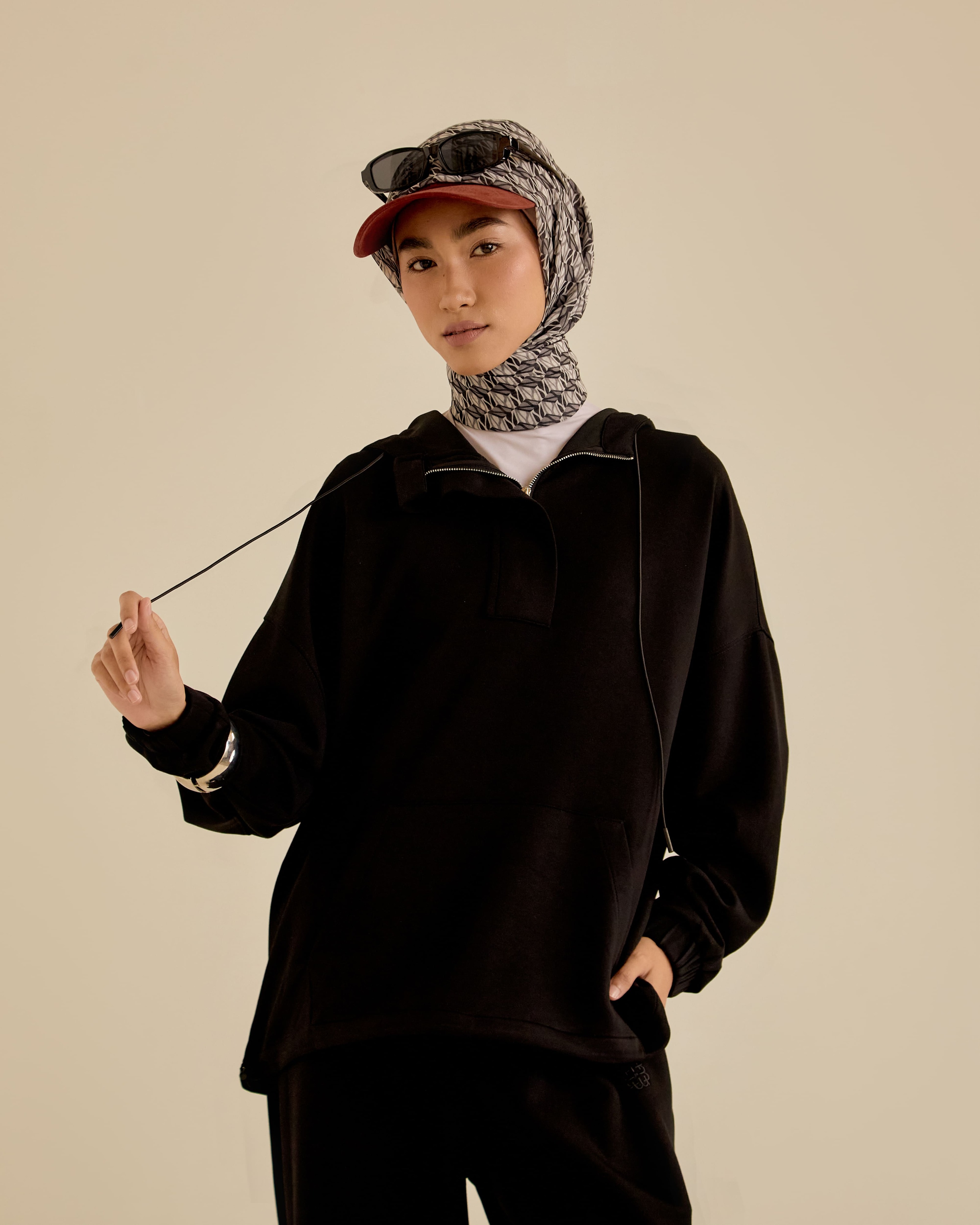 Neena Black Hoodie Jumper