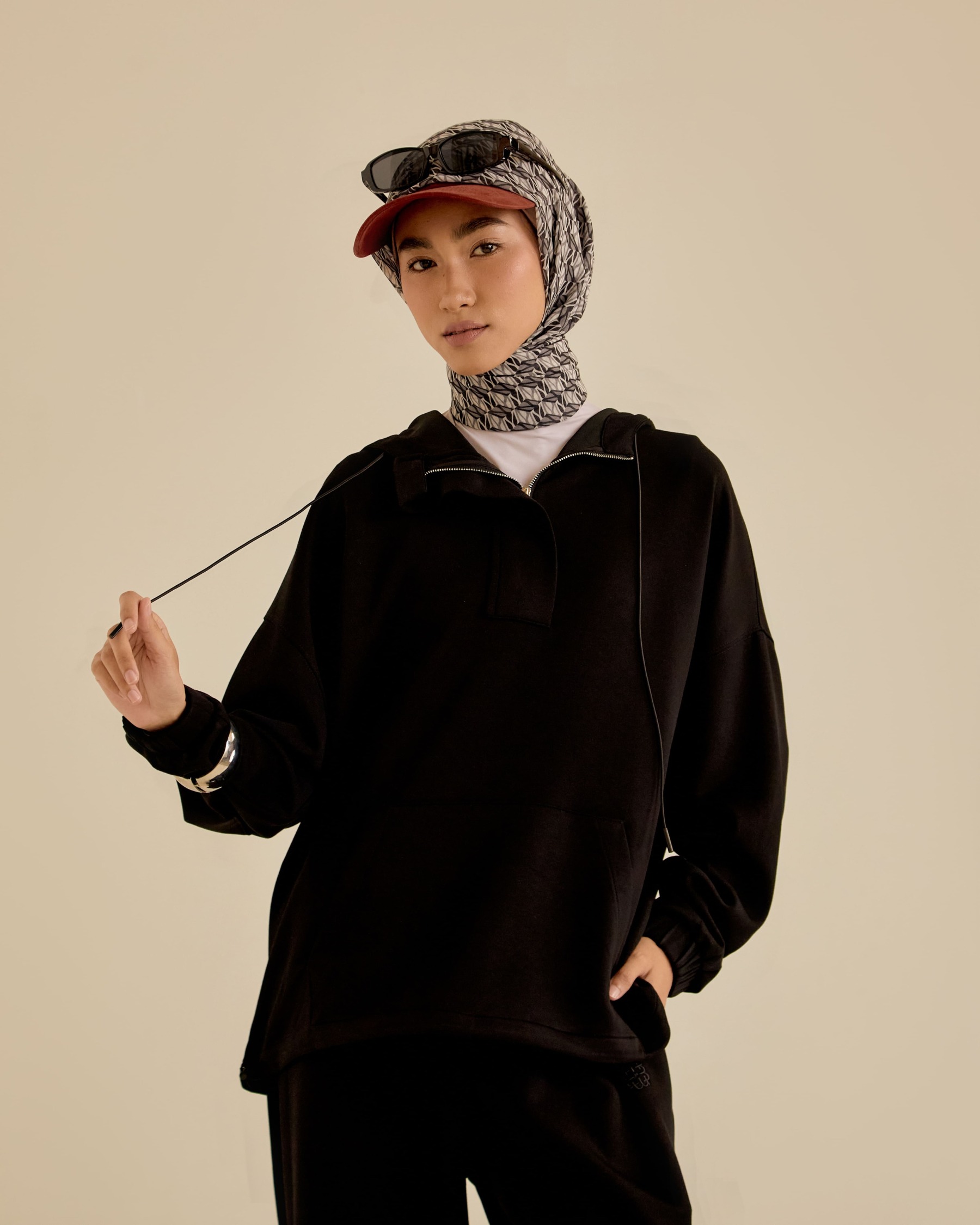 Neena Black Hoodie Jumper