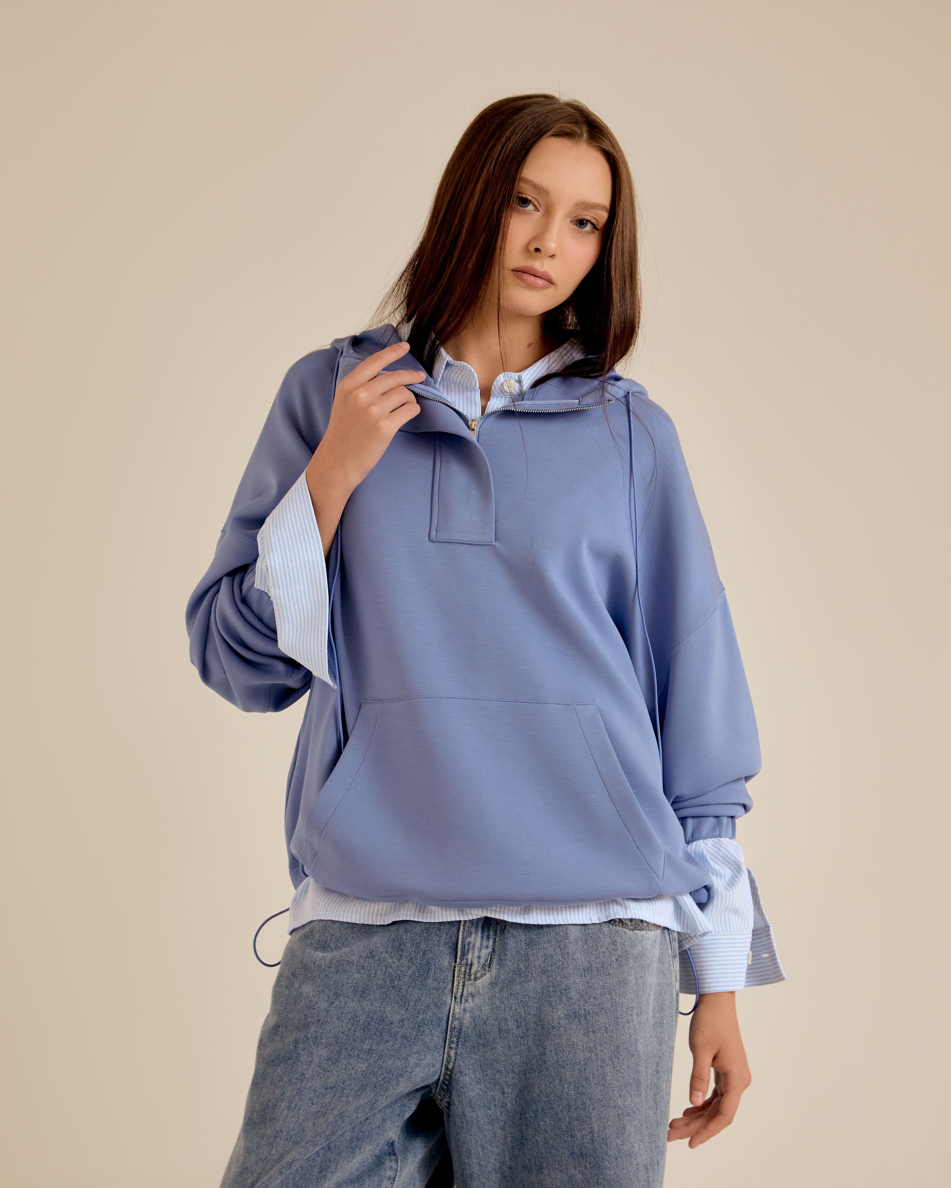 Neena Blue Hoodie Jumper