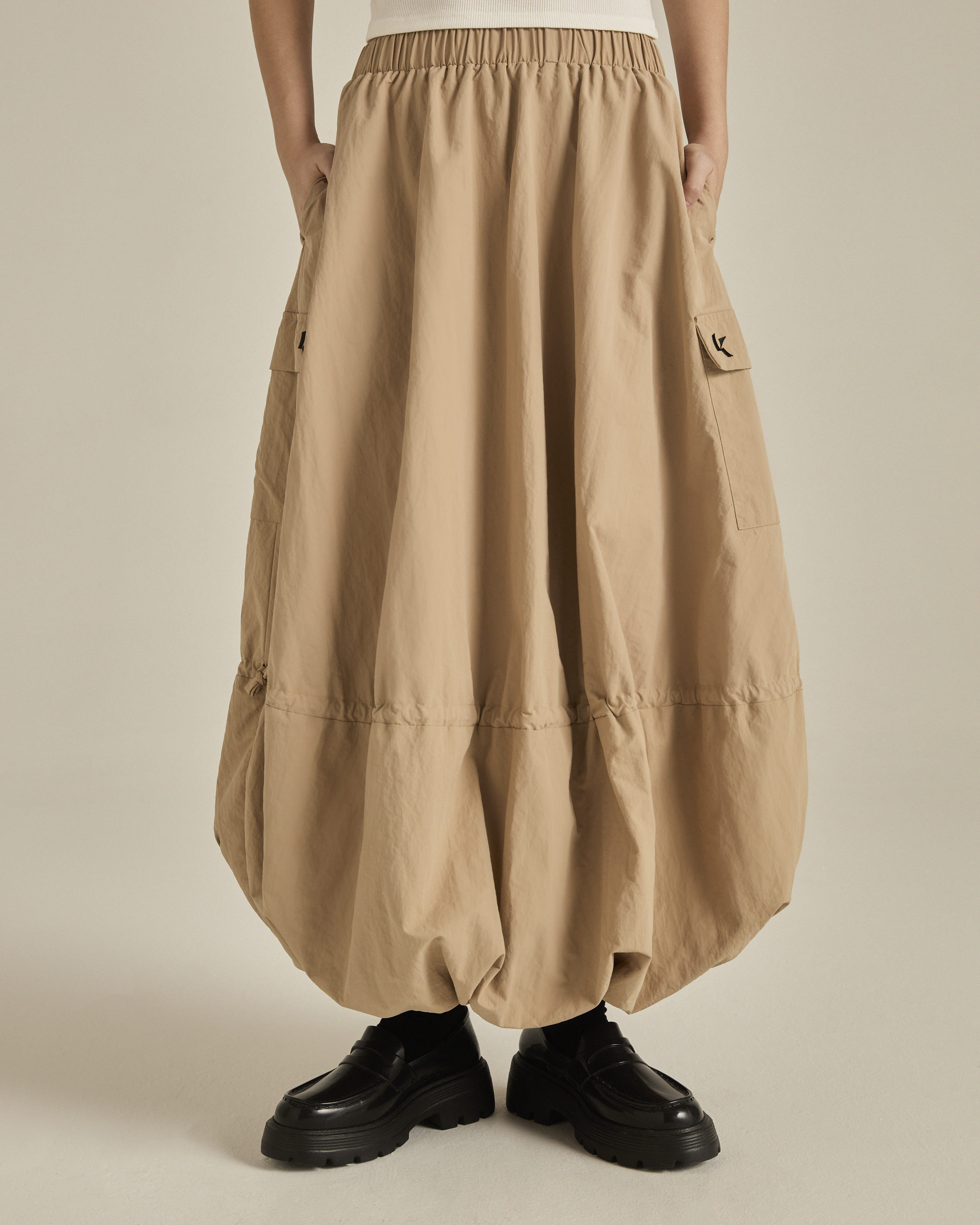 Khaki Balloon Skirt