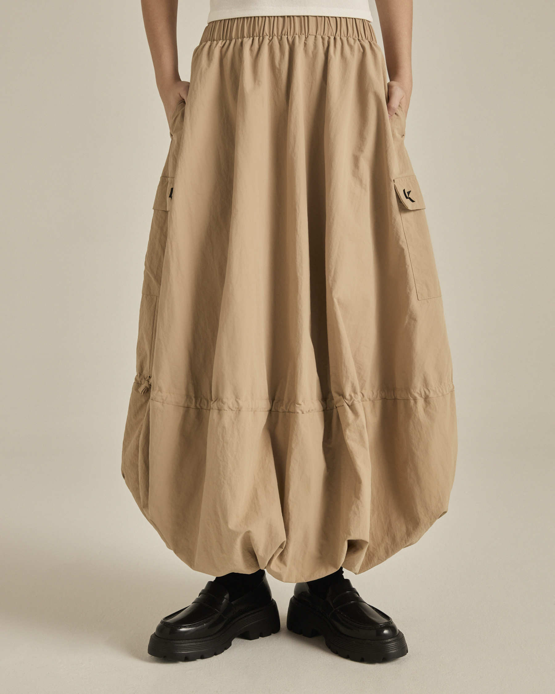 Khaki Balloon Skirt