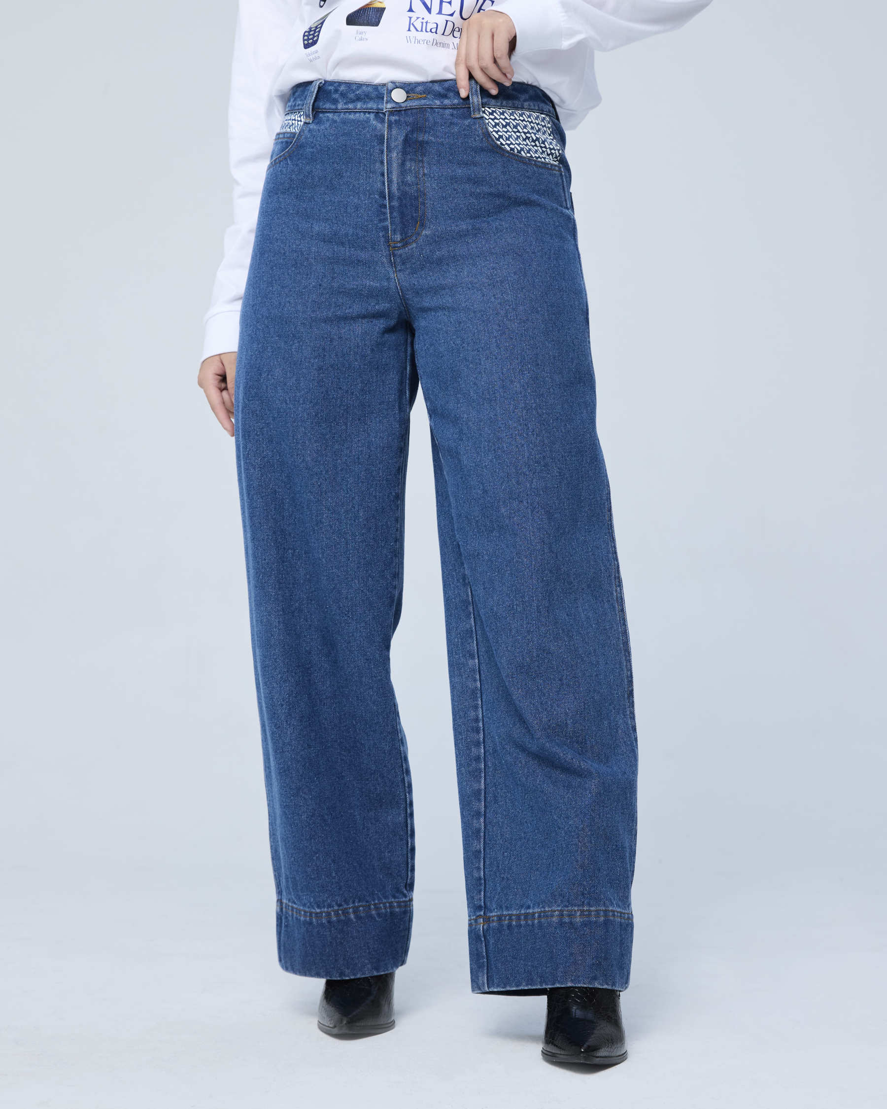 Blue Stamp Denim Regular Straight Jeans