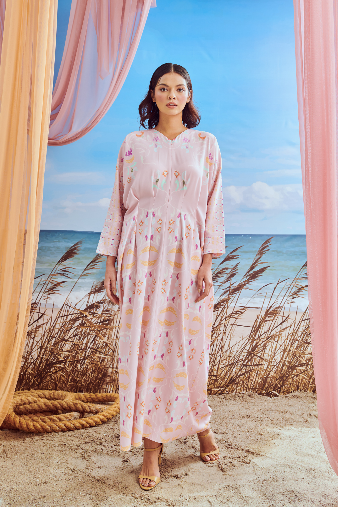 Amara Soft Light Pink Long Dress